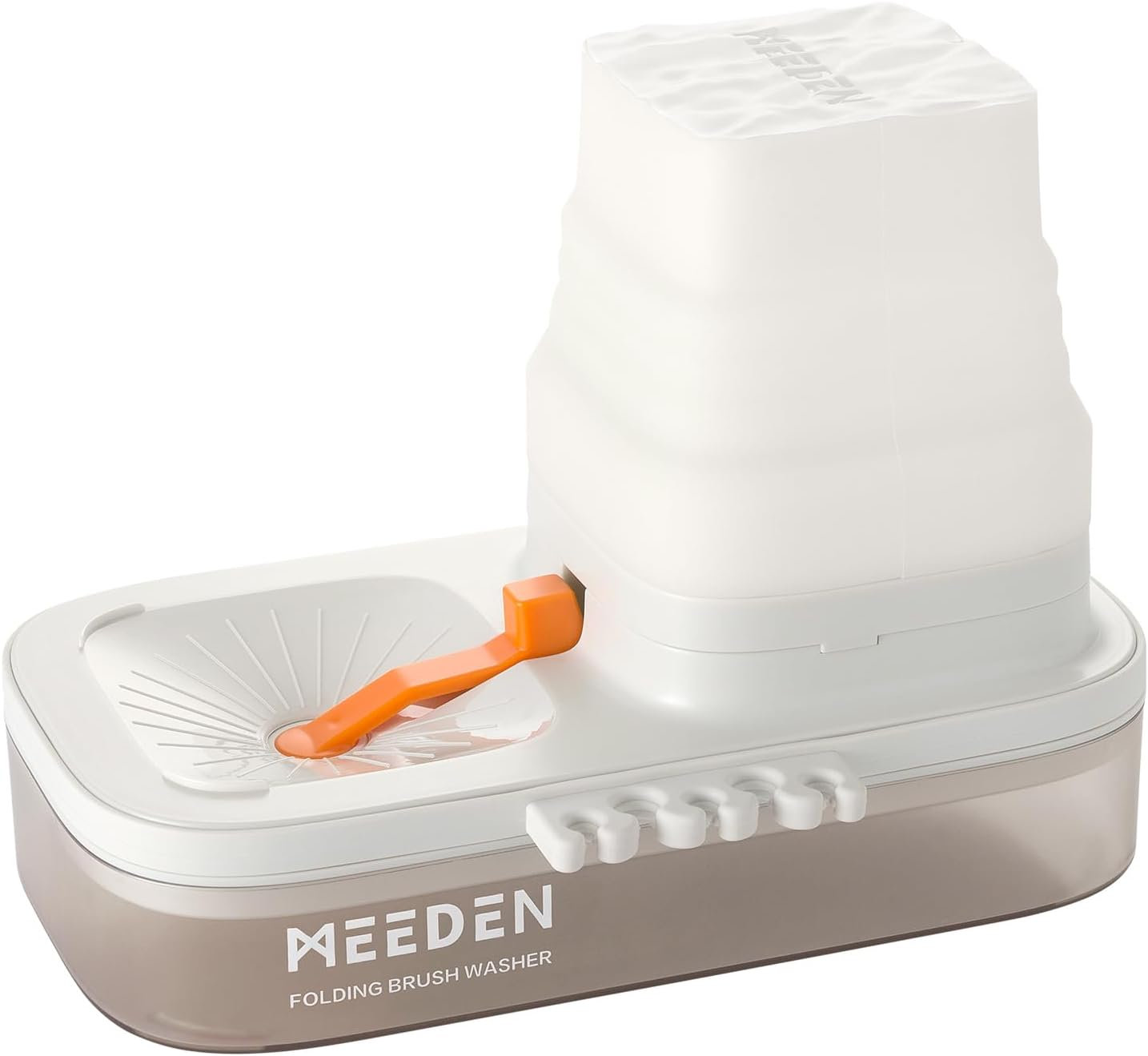 MEEDEN Portable Paint Brush Cleaner: Paintbrush Rinser with 5-Slot Silicone Brush Holder - Brush Washer for Acrylic Watercolor & Water-Based Paints, Blue
