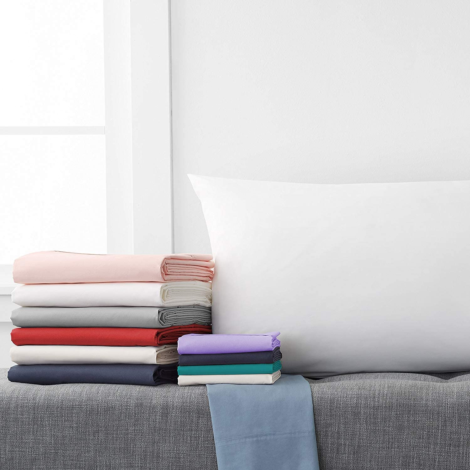 Elegant Comfort Luxury Wrinkle,Fade and Stain Resistant 1500 Thread Count Egyptian Quality 4-Piece Bed Sheet Set, Deep Pocket, Hypoallergenic, Queen Size, Red image number 2