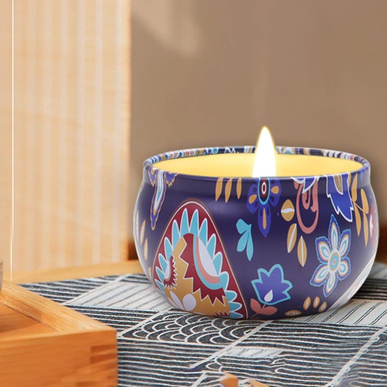 EZKOXAH Scented Candles Gift Box Set 85G X 6, Pure Natural Soy Wax, Portable Travel Tin Jar Aromatherapy for Her Christmas, Valentine'S, Mother'S Day, Mom Birthday, Women (Pack of 6) image number 4