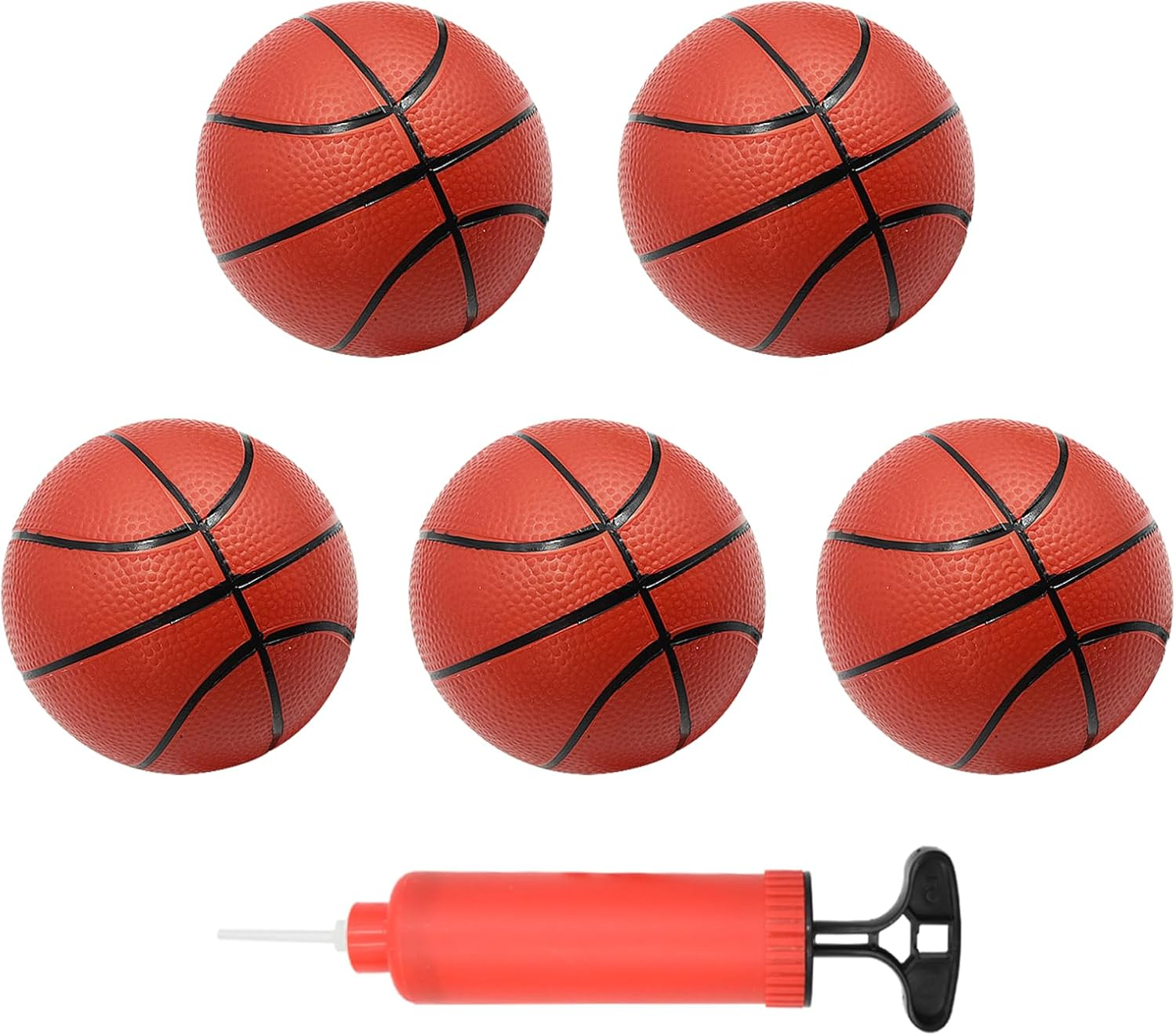 Coriver Mini Basketball Small Inflatable Basketball with Pump, 14 Cm Pool Balls, Beach Balls for Party, Indoor, Outdoor Game, Sports Game for Children and Adults image number 2