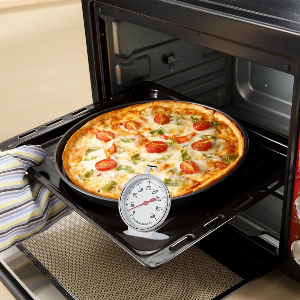 Lwuey Oven Thermometer, Stainless Steel Dial Ovens Thermometers Grill Cooking Thermometer Temperature Gauge Instant Read Roasting Measuring Tool High Precision Cook BBQ Meat Gauges for Home Baking image number 3