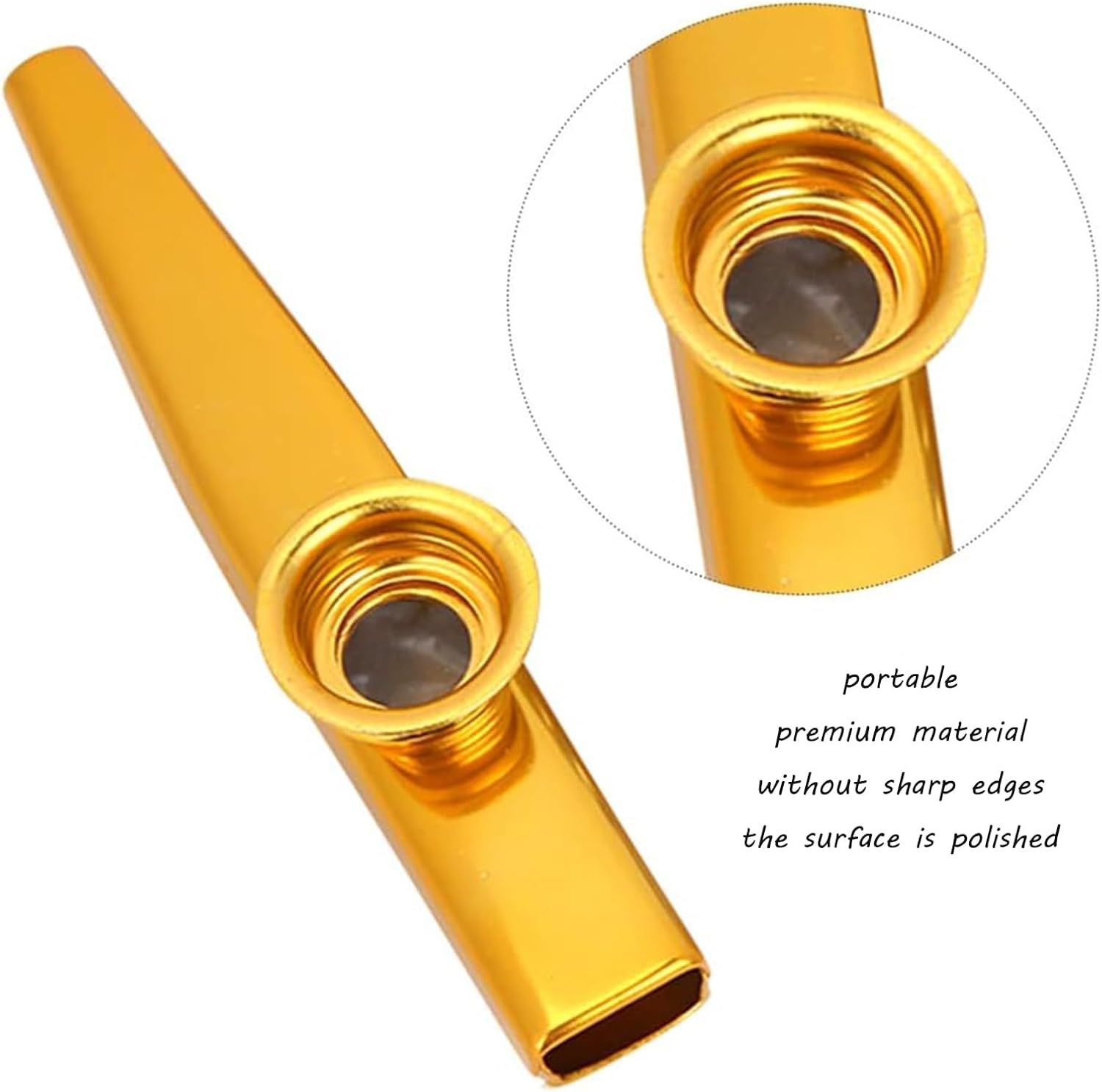 Kazoos Multipack, 6 Pcs Exquisite Kazoo Instrument with 20 Flute Membranes, Kazoo Musical Instruments Used for Instrumental Accompaniment, like Guitar, Violin, Piano image number 2