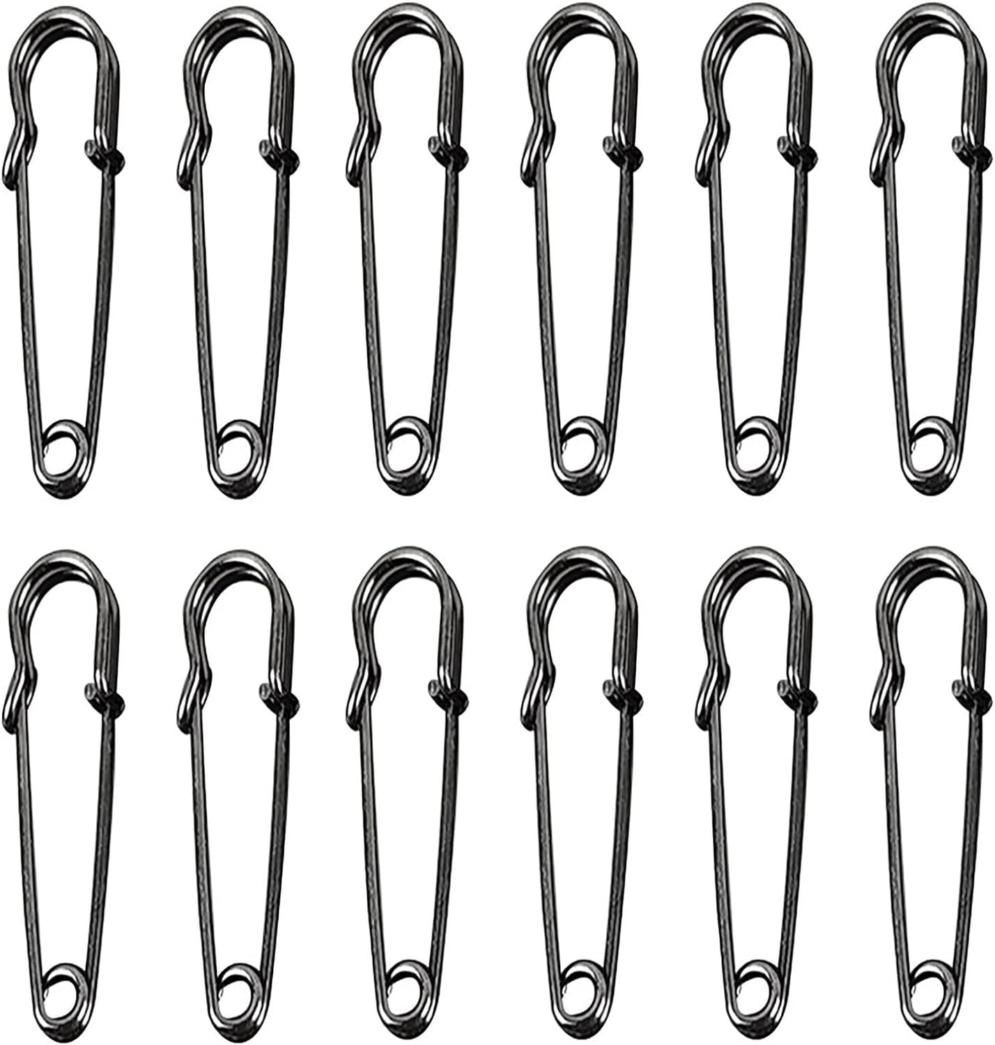 Large Safety Pins, Large Safety Pins Heavy Duty for Clothes, 12 Pack Pins Assorted for Clothes, Leather, Crafts, Canvas, Blankets, Shawls, Kilts (Gold, 100Mm 4'')