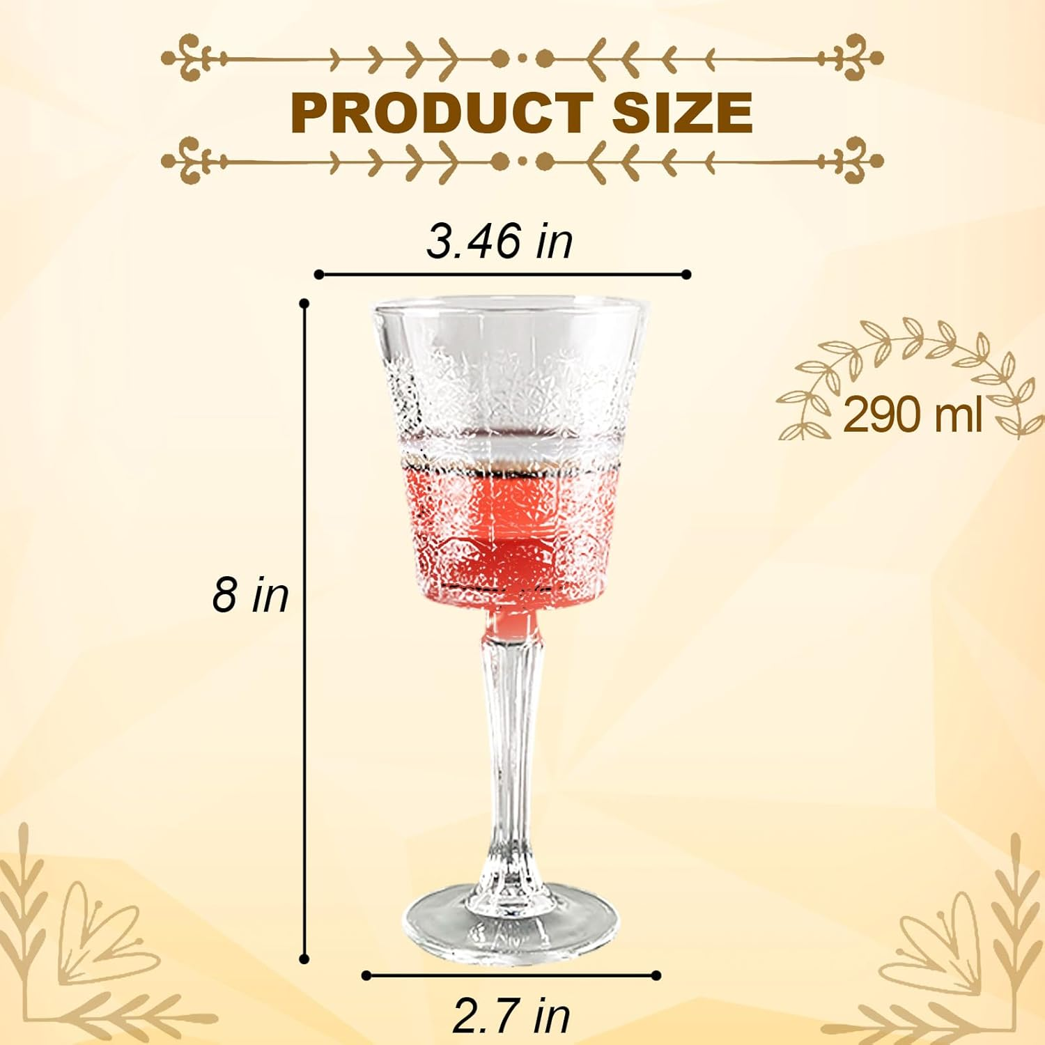 Tefrine Set of 6 Crystal Champagne Flutes Elegant Wedding Toast Flutes 9Oz Perfect for Celebrations Mimosa Wine Glasses image number 1