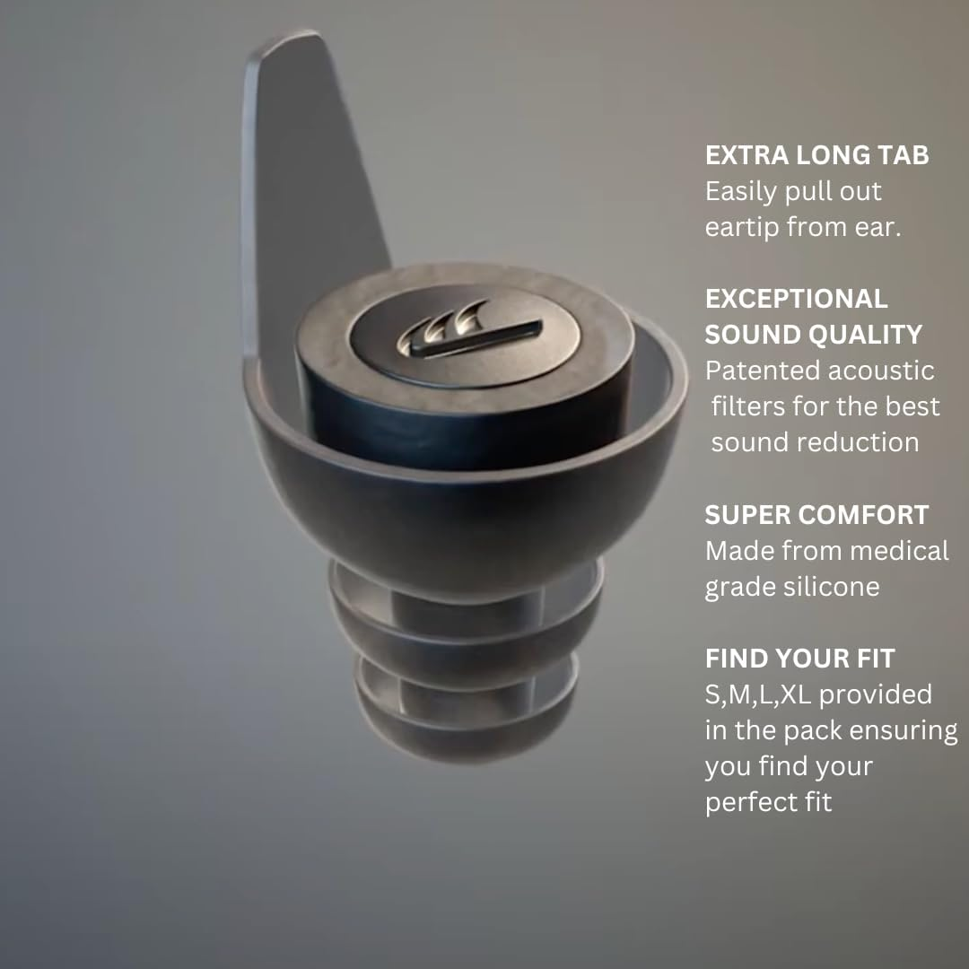 EGGZ Motorbike Riding Earplugs - Motorbike Earplugs Reducing Wind Noise and Lower Sounds by 24Db