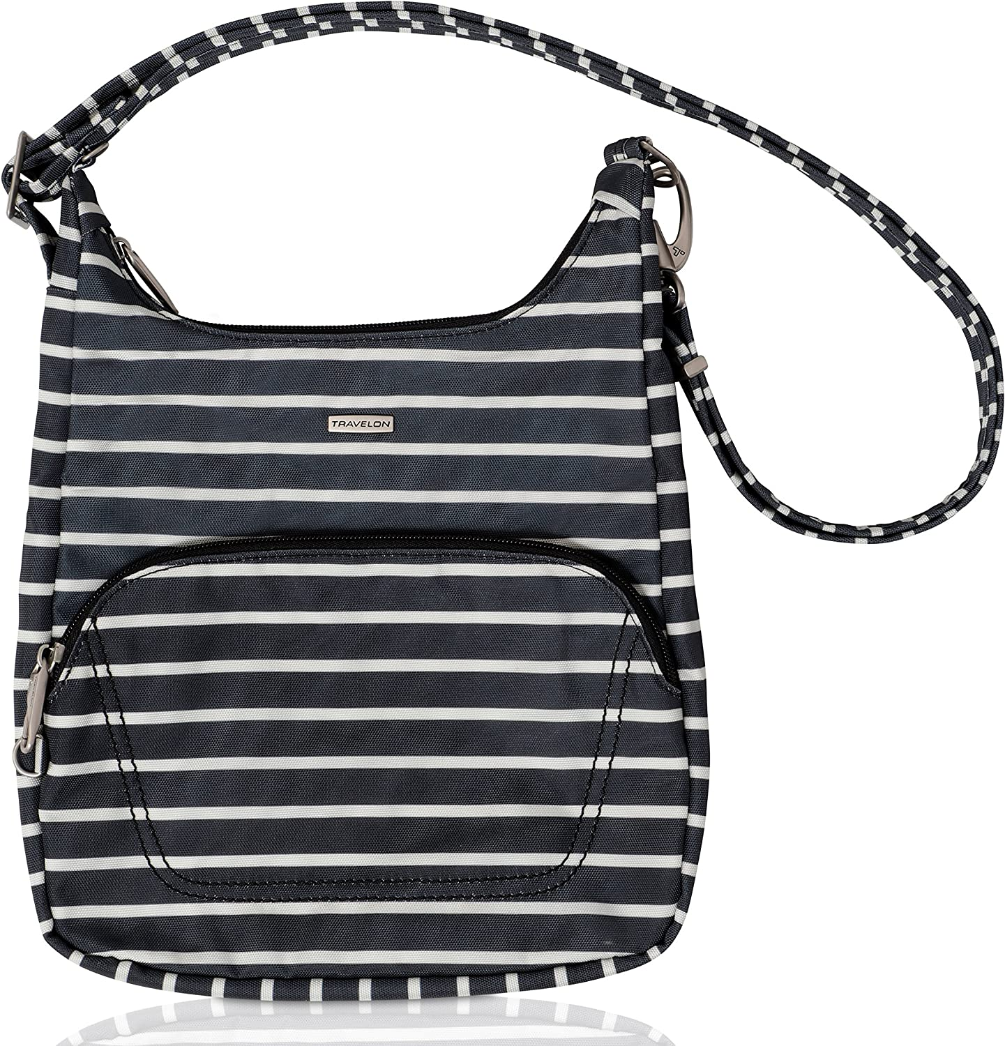 Travelon Anti-Theft Classic Essential Messenger Bag, Black, 9.75 X 10 X 2.5, 42457-761/Nutmeg