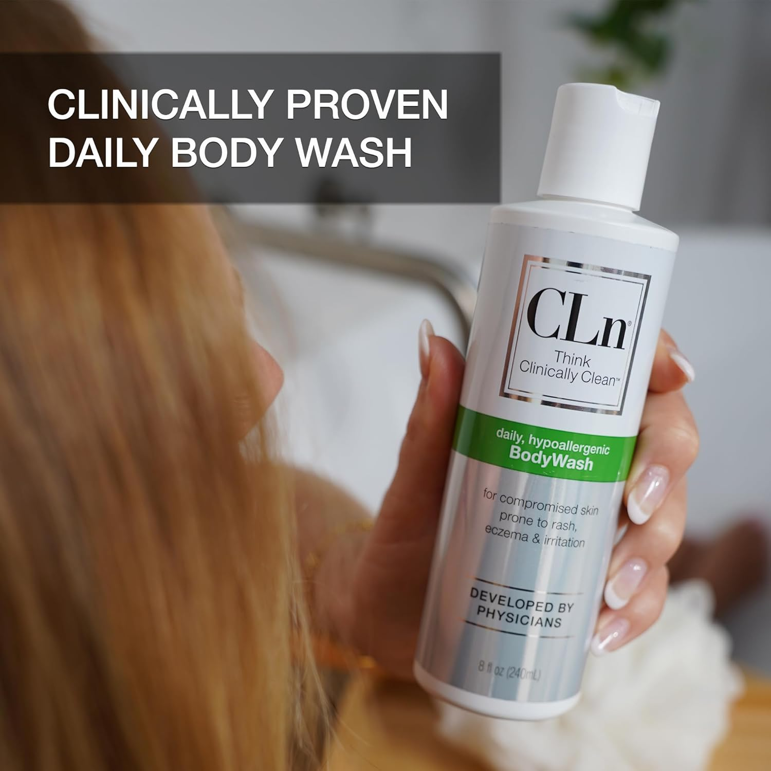Cln&reg; Bodywash &ndash;Non-Drying Body Wash, for Compromised Skin Prone to Eczema, Dermatitis, Rash & Hidradenitis Suppurativa, Fragrance-Free & Paraben-Free, 8 Fl Oz. image number 3