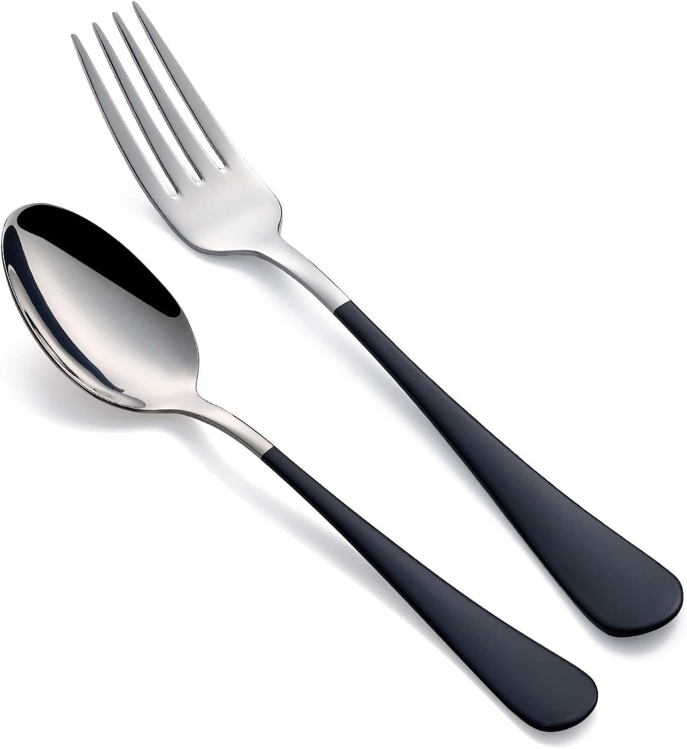 Onlycooker 5 Piece Forks Set, 18/10 Stainless Steel Korean Silverware Set Service for 5 Tableware Dinnerware Dishwasher Safe