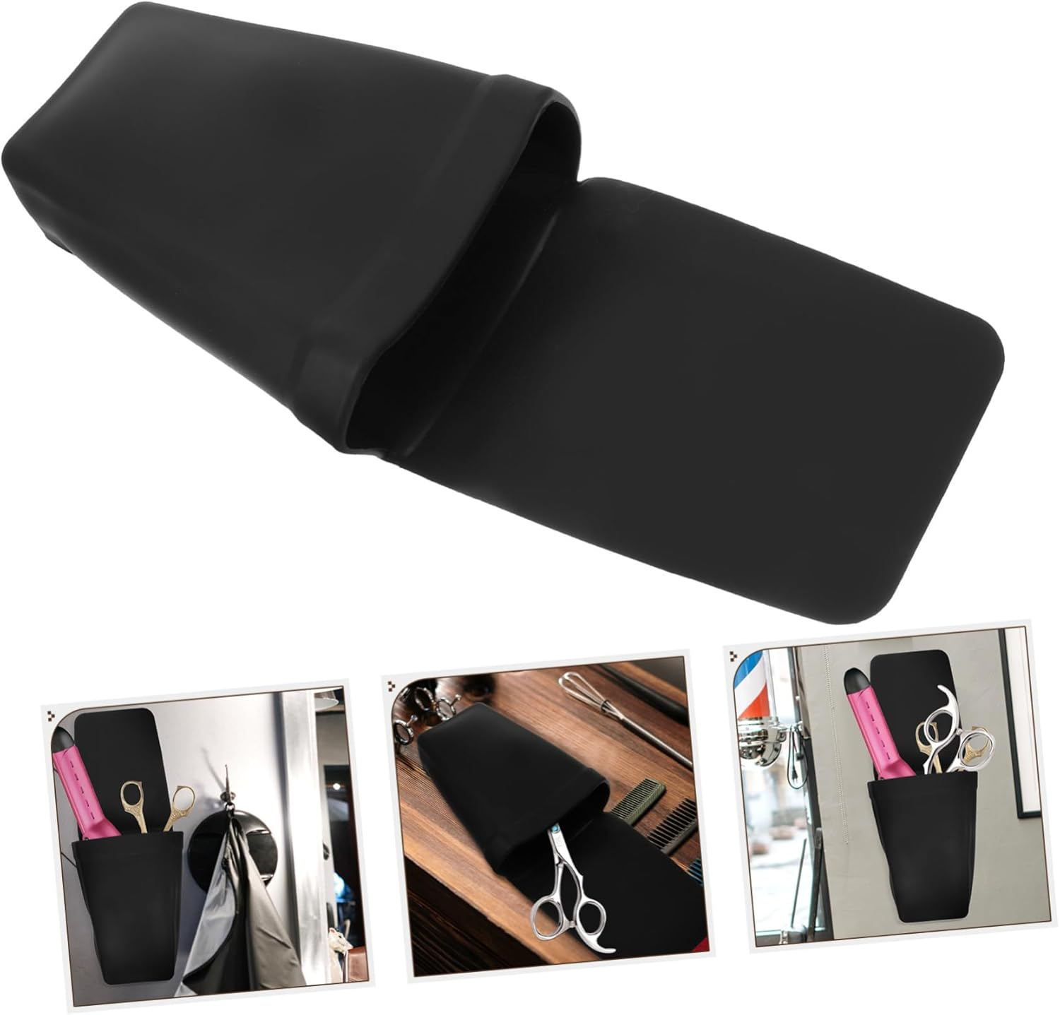 TOVINANNA Curling Iron Holder for Hair Straightener Insulated Silicone Storage Bag Suction Cup image number 4