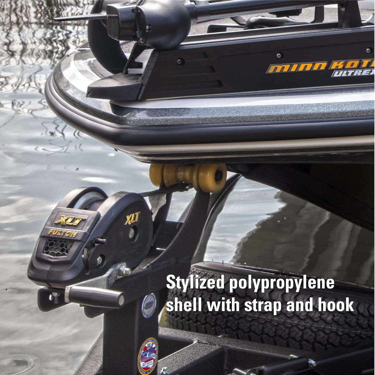 Fulton 142314 XLT Single Speed Winch with 20' Strap and Cover - 1800 Lbs. Capacity, 1 Pack, Black image number 1