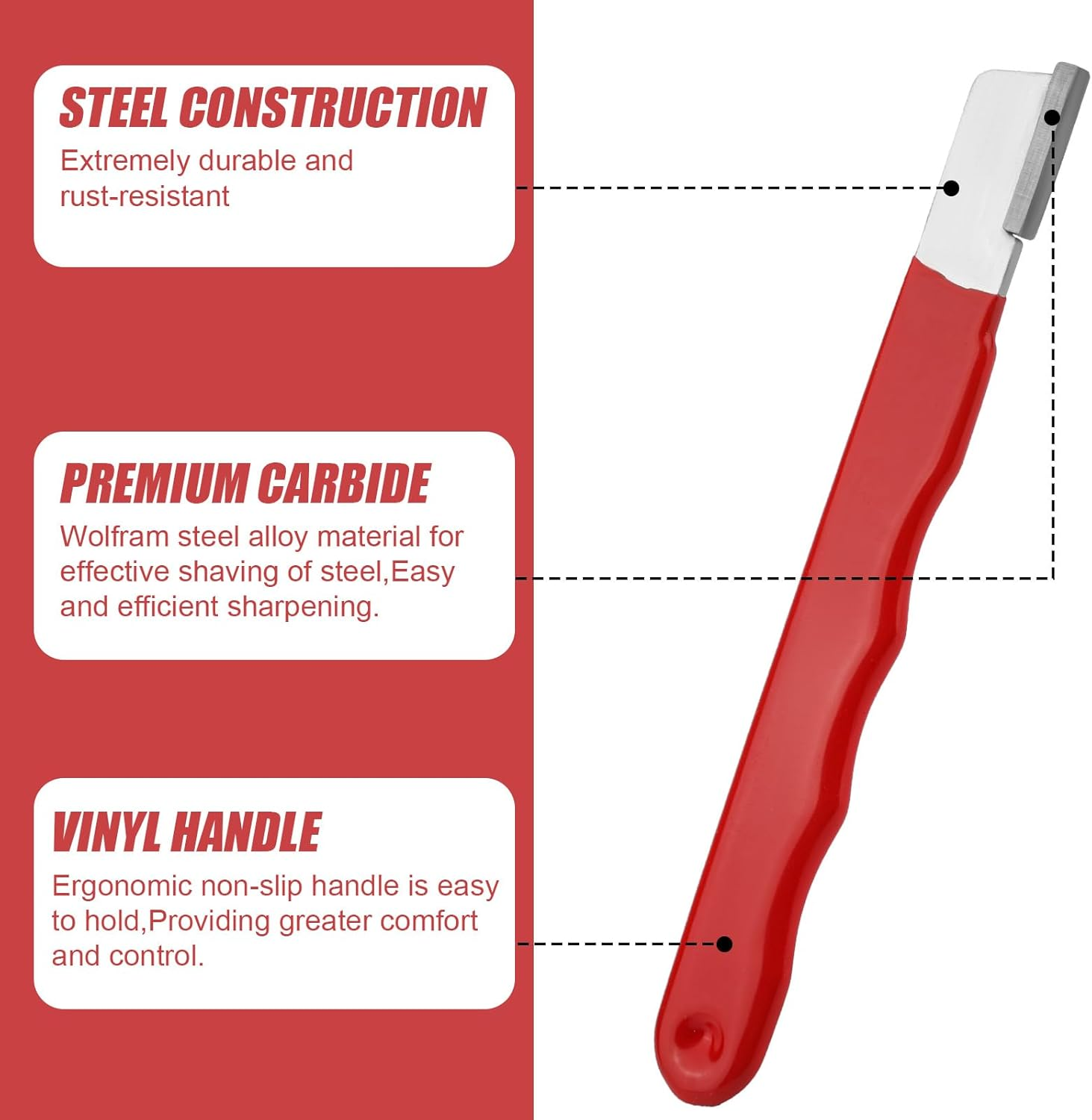 2 Pieces Gardening Tool Sharpener, Multi-Use Sharpener Portable Pocket Blade Sharpener for Pruning Shears Axes Sickles Fence Shears (Black and Red) image number 4