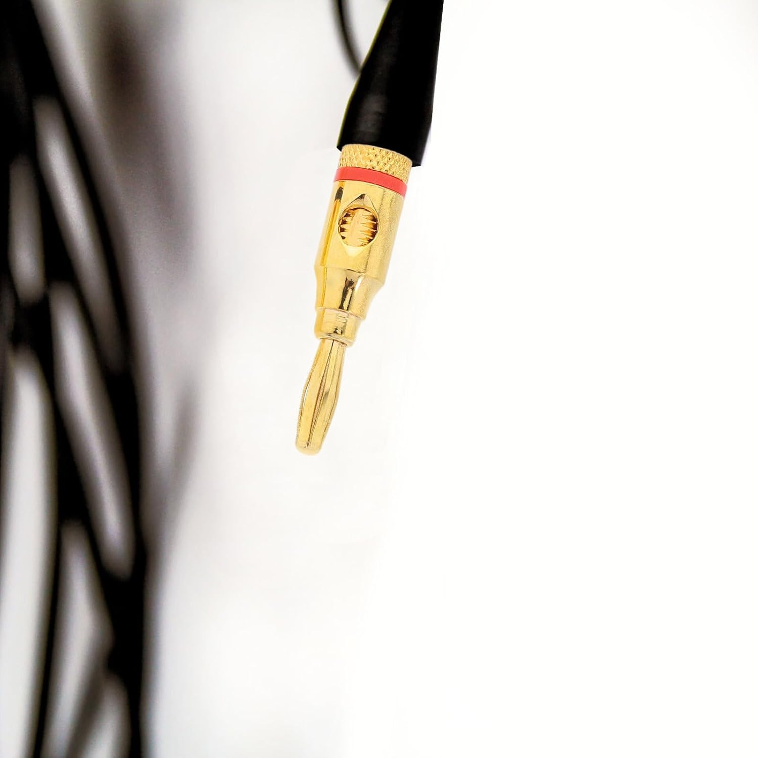 MERRYHAPY 4Pcs Gold Plated Banana Plugs Speaker Connector Open Screw Type for Small Plug Speaker Wire Home Audio Accessories (2 Red, 2 Black) image number 2