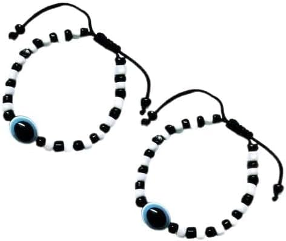 Beautiful Baby Evil Eye Najariya Black and White Baby Najariya with Evil Eye Symbol(1 Pair) image number 1