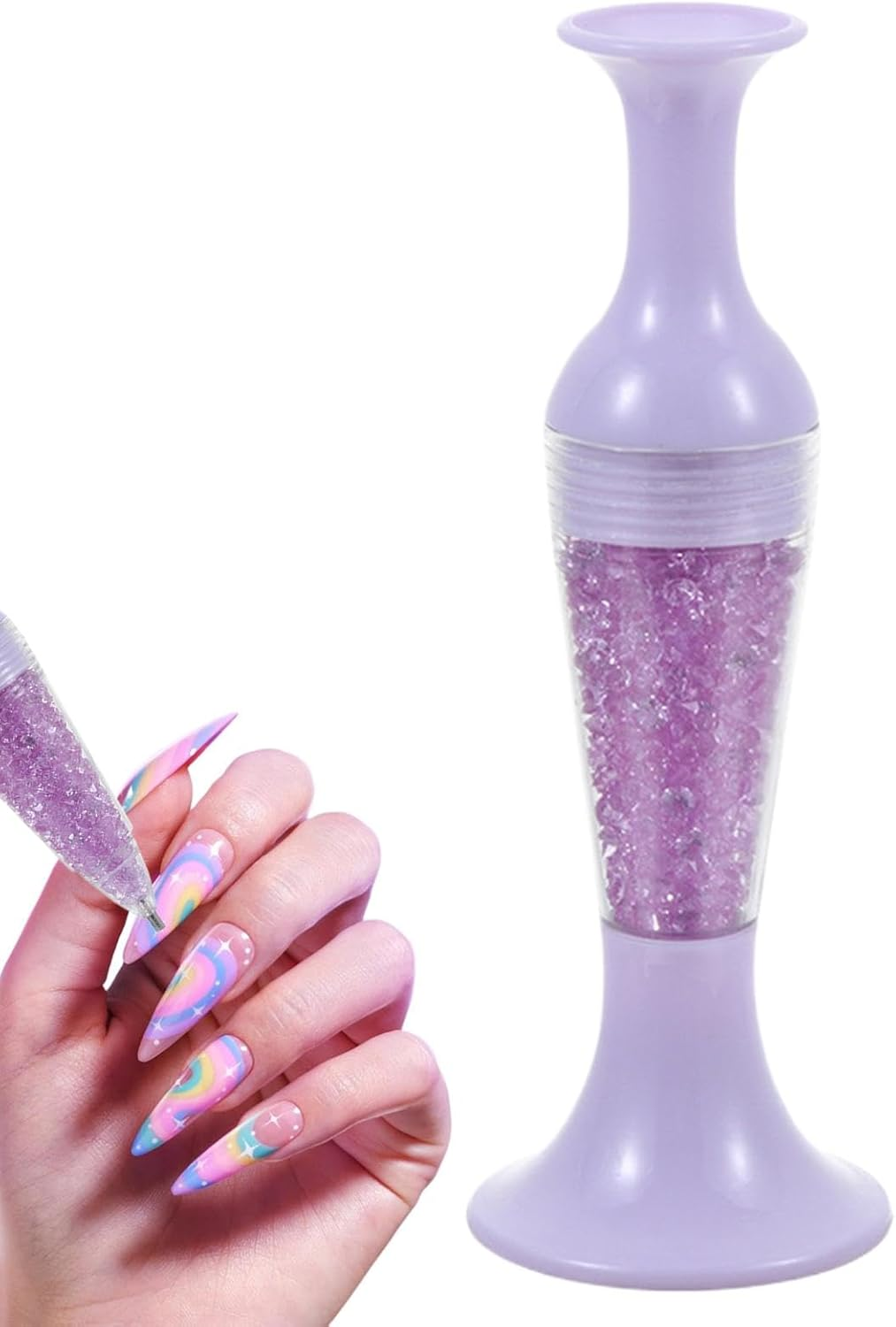 Mlqkpwy Gem Painting Tools | Gem Dotting Tool | Flower Pot Shaped Nail Point Pen, Comfortable Grip Self-Stick Pen for Painting Crafts