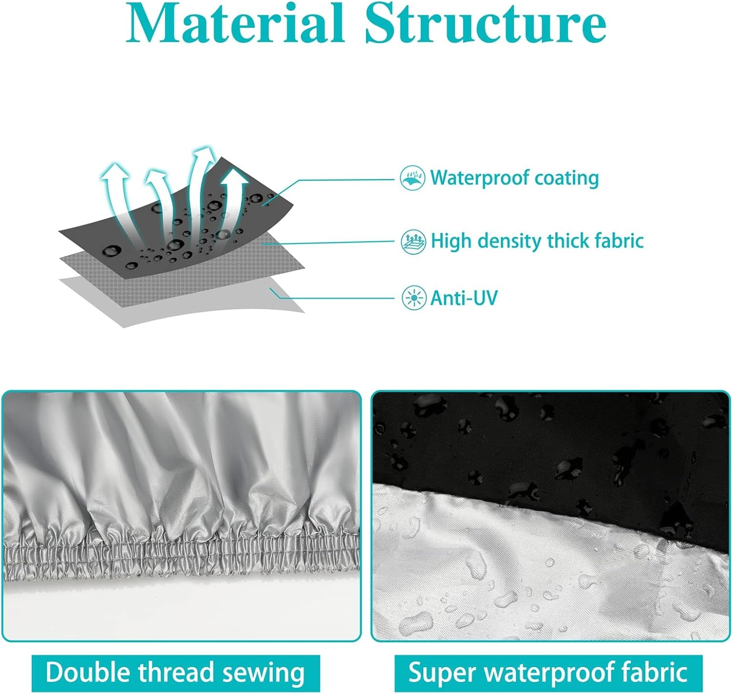 Motorcycle Cover,Motorbike Cover All Season Universal Weather Waterproof Sun Outdoor Protection with Lock-Holes & Storage Bag,Xxl Motorcycles Vehicle Cover image number 1