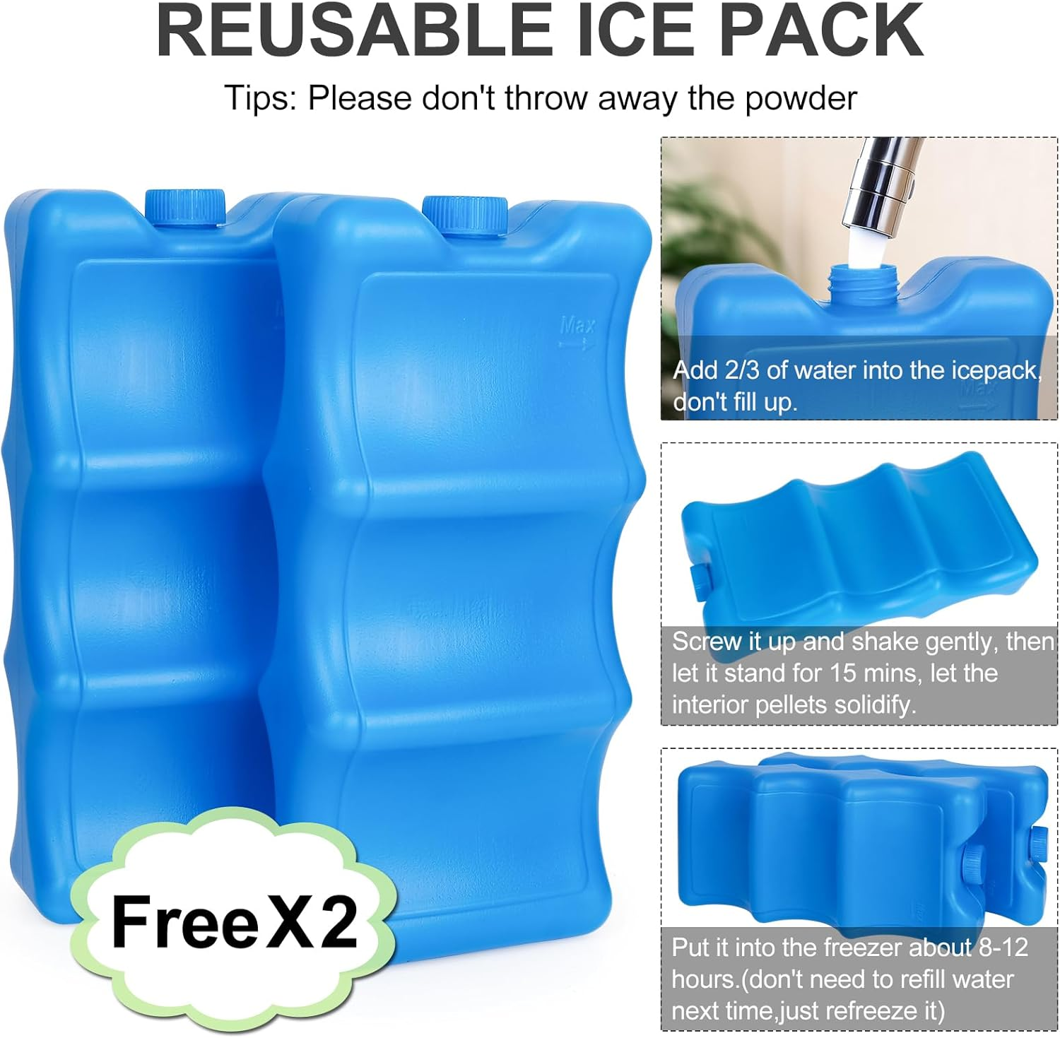 Breastmilk Cooler Bag with Ice Pack Bottle Cooler Bag for Baby Milk Breast Pump Bag with Cooler Double Deck Breast Milk Storage Bag for Breastfeeding Nursing Daycare Insulated Lunch Bag with Strap image number 4