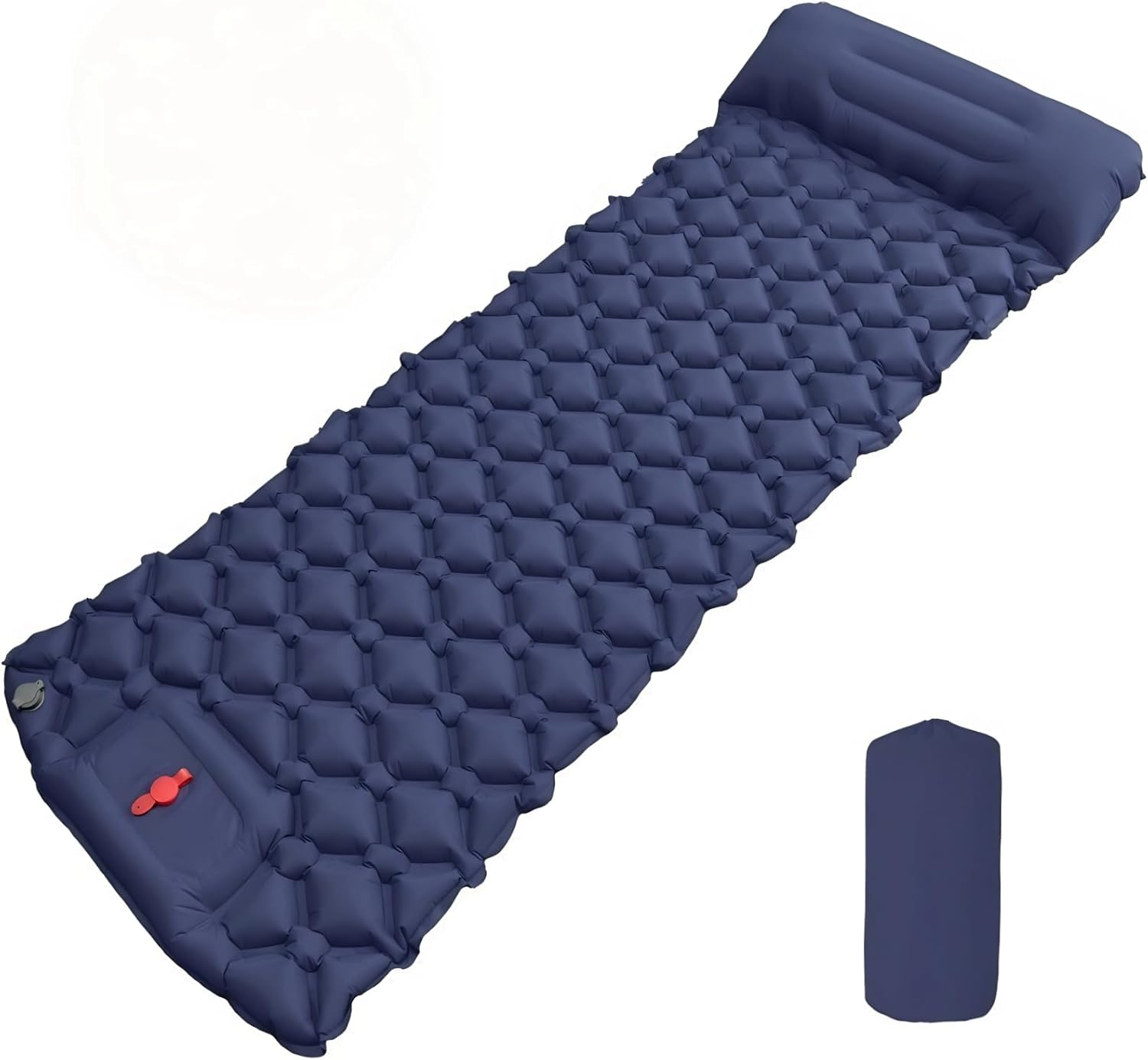 Camping Sleeping Pad, Ultralight Camping Mat with Pillow Built-In Foot Pump Inflatable Sleeping Pads Compact for Camping Backpacking Hiking Traveling Tent