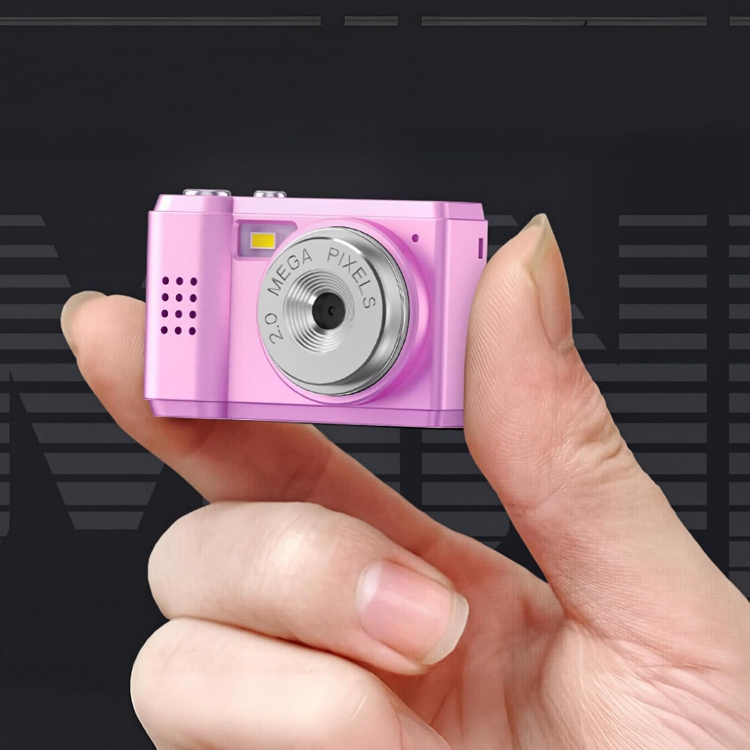 Diyeeni Mini Digital Camera, 1080P 2MP HD Keychain Camera with Color Screen, Type C Rechargeable Digital Cameras for Travel Campus Life Recording, Wrist Srap for Outdoor image number 6