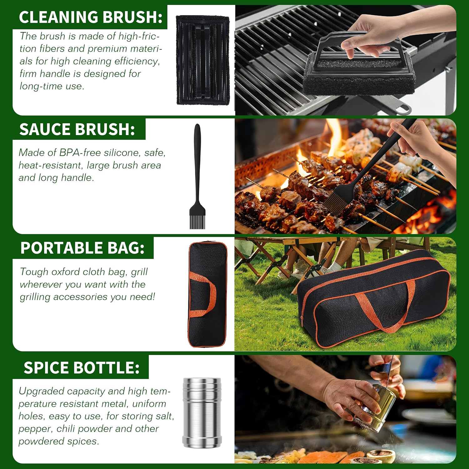 120 Pcs Griddle Accessories Kit, Griddle Accessories for Blackstone - Perfect Flat Top Grilling Accessories, Professional round Melting Dome with Cast Iron Smash Burger Press for Barbecue. image number 5