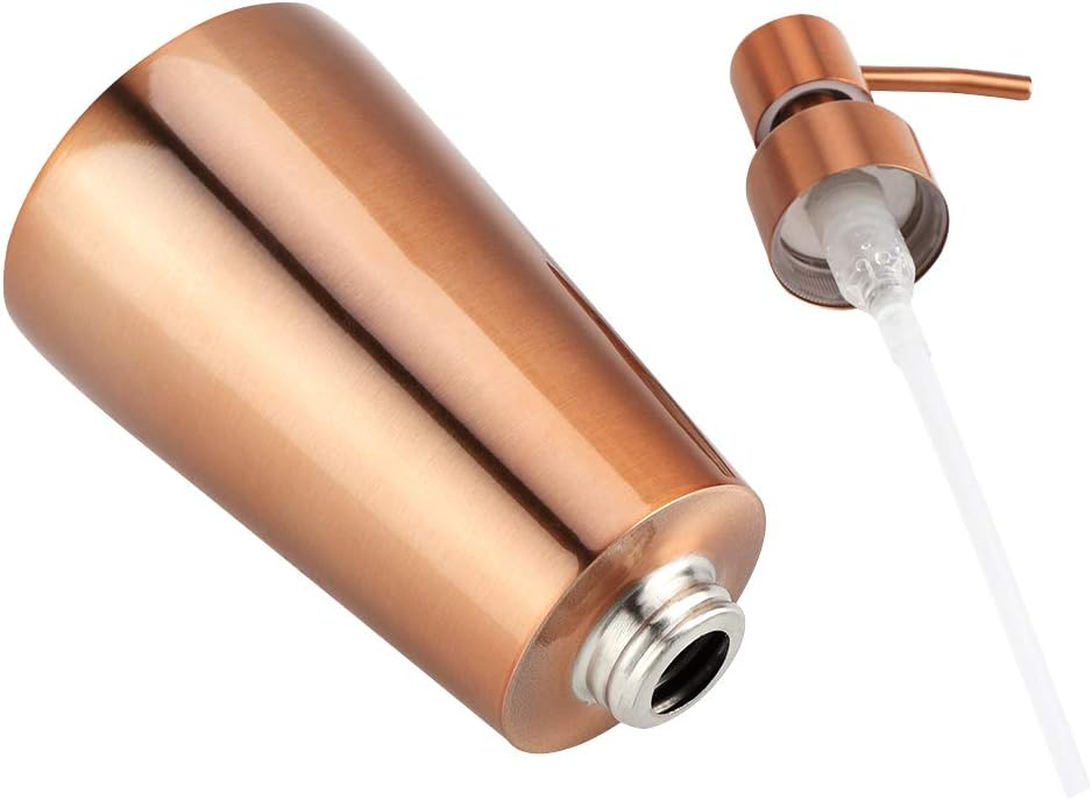 Premium 304 Stainless Steel Pump Dispenser, Modern, Stylish Sink Liquid Lotion Storage Holder Bottle with Sanding Surface, for Kitchen Bathroom, Ideal for Home Hotel Restaurant image number 6