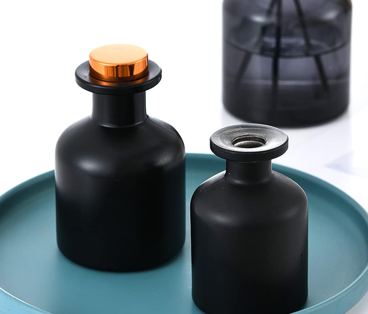 1Pcs Black Empty Refillable Glass Aromatherapy Diffuser Bottle Jar Container Fragrance Accessories DIY Tool Accessories for Essential Oils Crafts Decor image number 2