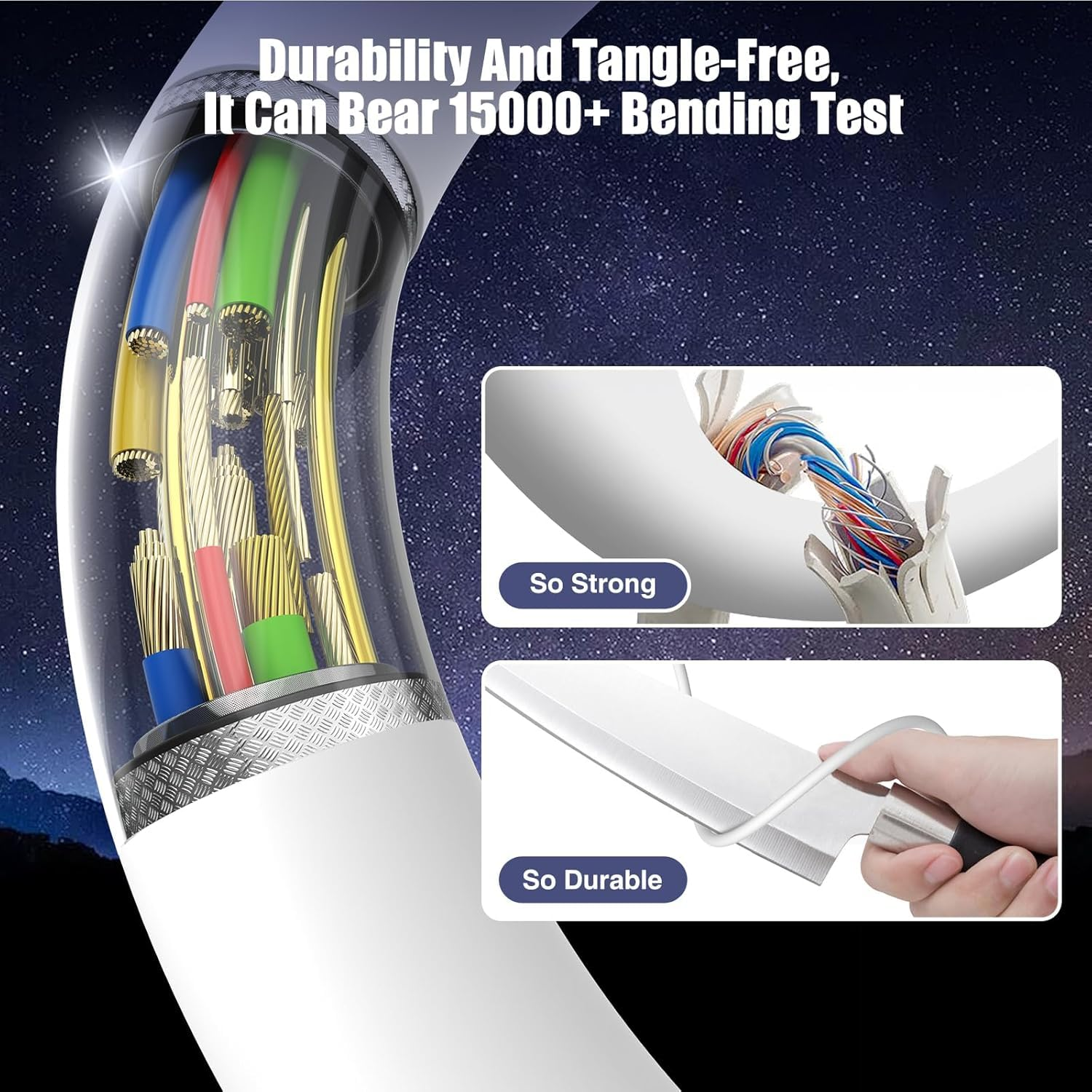 USB C to USB C Cable, 3Pack[1M 60W+1.2M 60W+2M 100W], Type C to C Cable Fast Charging Cord for Iphone 16/15/Pro/Pro Max/Plus, Macbook Air 13 Inch/Ipad Pro/Air, Samsung Galaxy S24 S23, Macbook Air image number 6