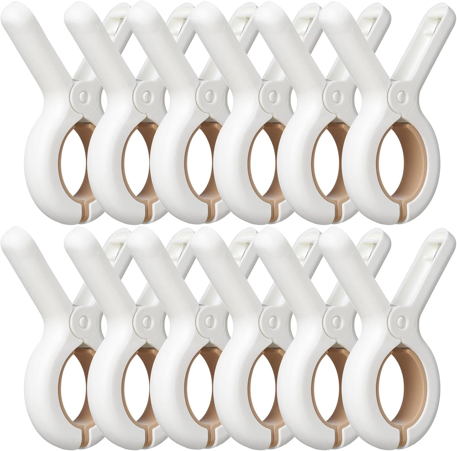 12 Pack Plastic Clothes Pins with Strong Anti-Rust Springs,Heavy Duty Beach Towel Clips,Laundry Clothespins to Keep Your Towel, Clothes, Blankets to Dry on Clothesline and Hanging Rack