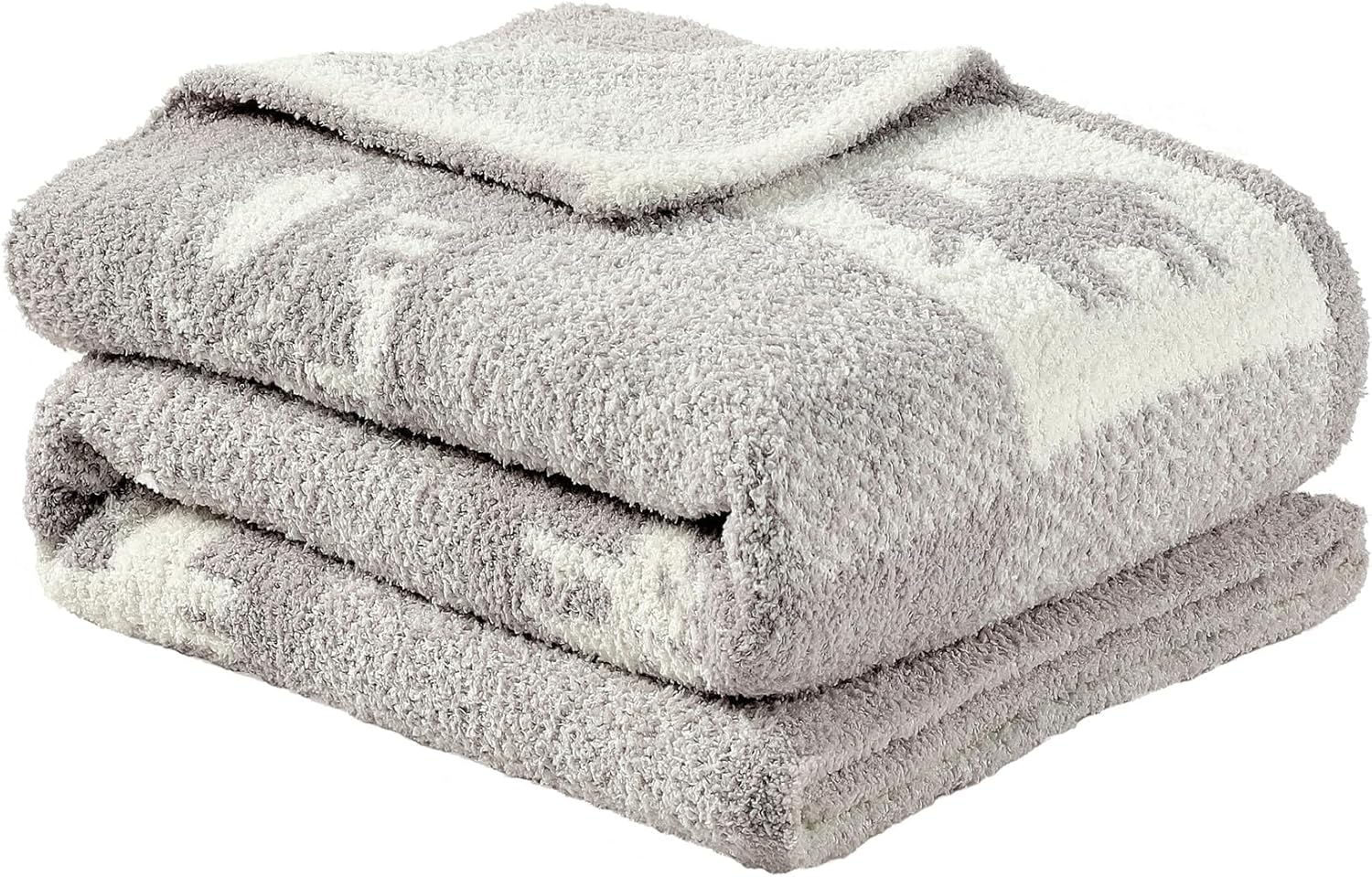 CREVENT 76X102Cm Cozy Soft Warm Chenille Baby Blanket for Girls Boys, Newborn Essentials for Infant, Baby Shower - Animal Grey image number 2