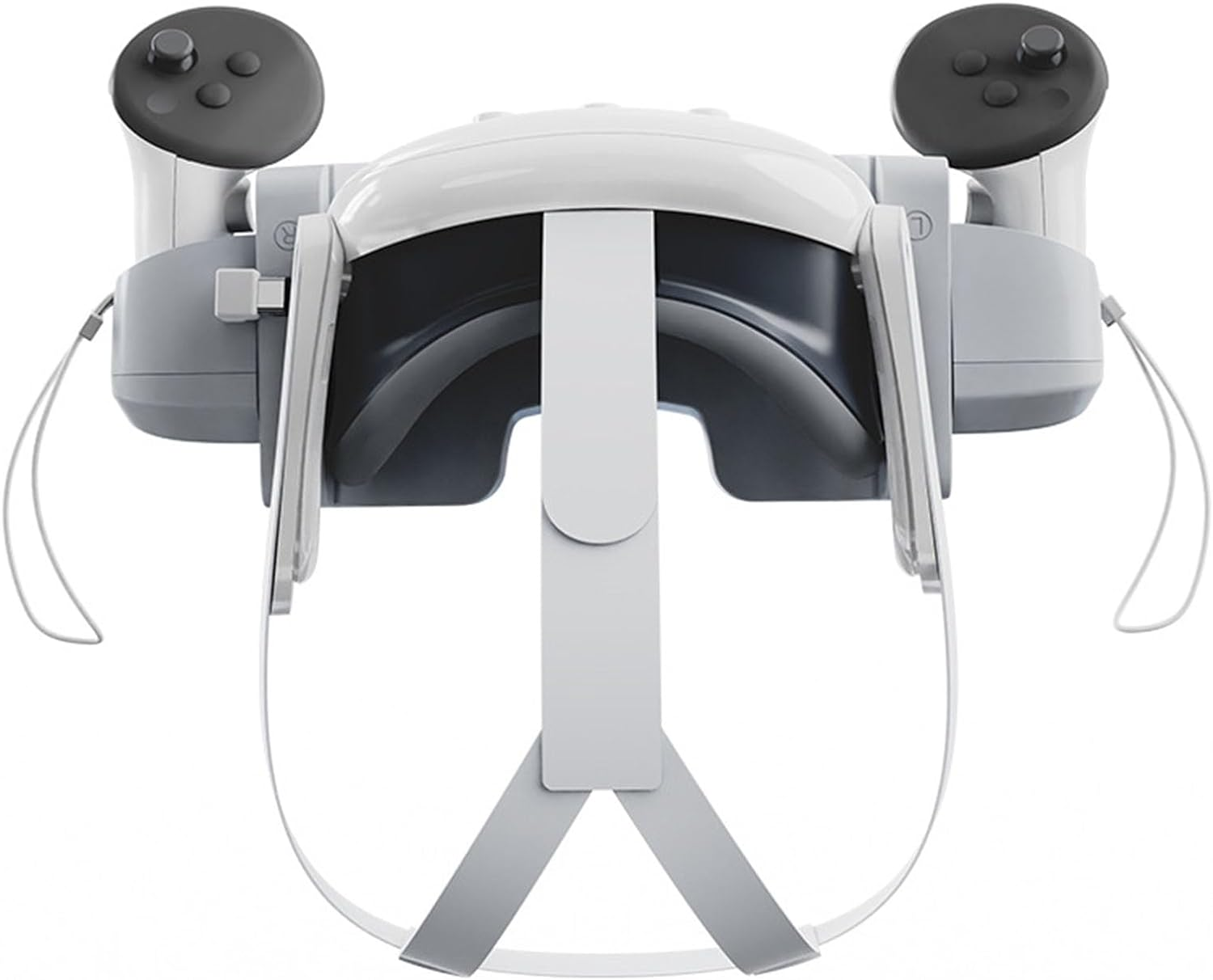 NUHFUFA Charging Base Station Compatible with Quest 3, Wall-Mounted Charging Dock for Quest 3 Headset & Controllers, Charger Stand with 2 Rechargeable Batteries Type-C Cable VR Accessories image number 4