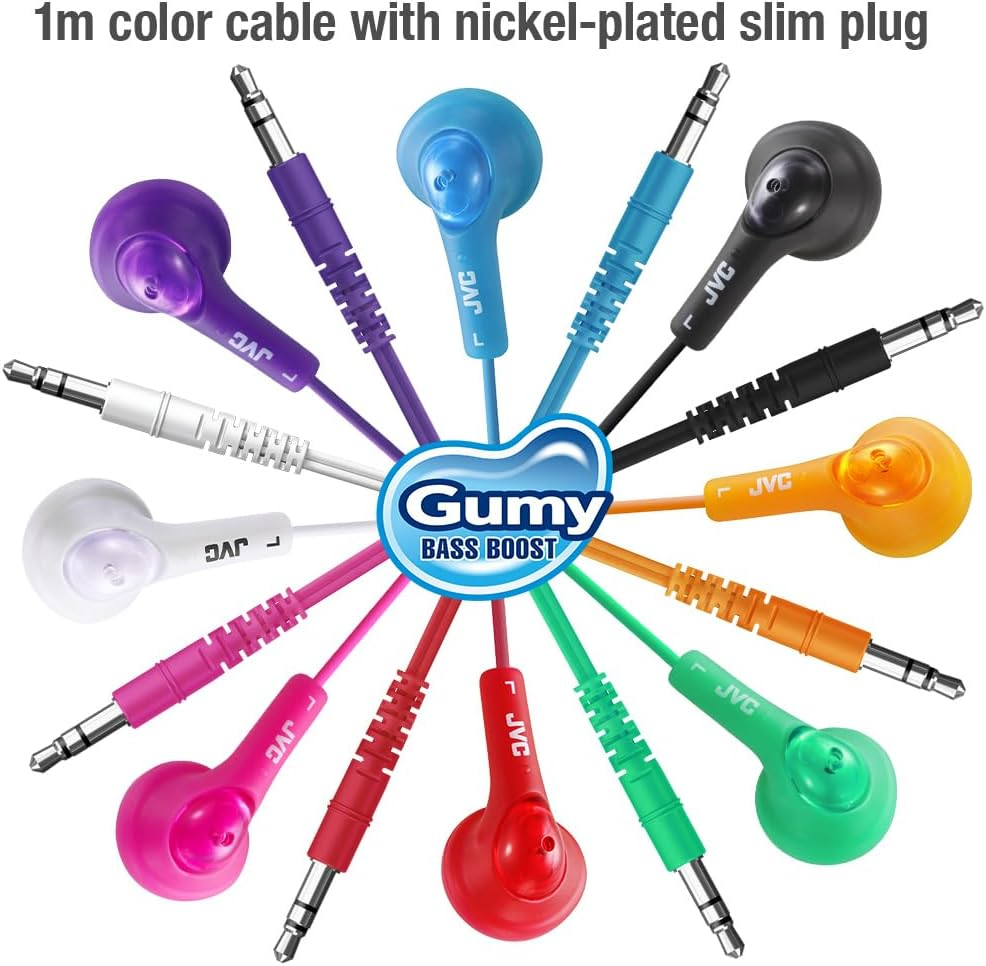 JVC HAF160B Gumy Ear Bud Headphone Black