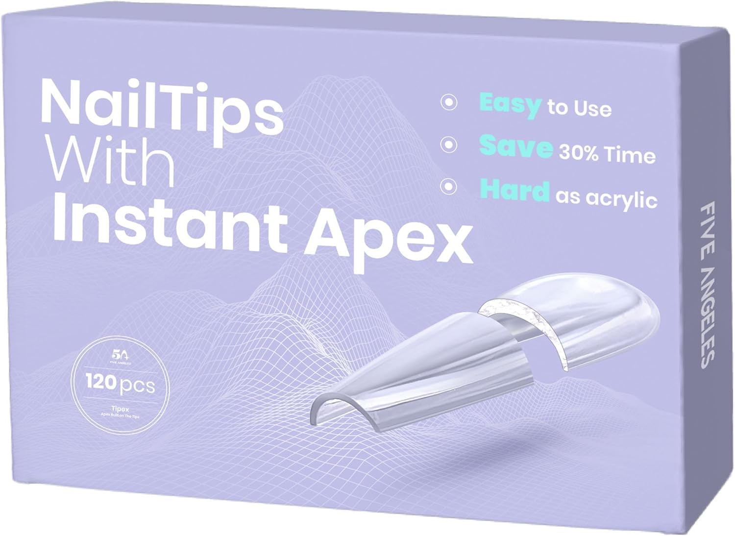 Tipex Instant Apex Nail Tips,Long Coffin Thicker Half Matte Acrylic Nails,Strong Full Cover Fake Nails Pre-Building False Nail Extensions,Press-On Nails for Flat Nails image number 6