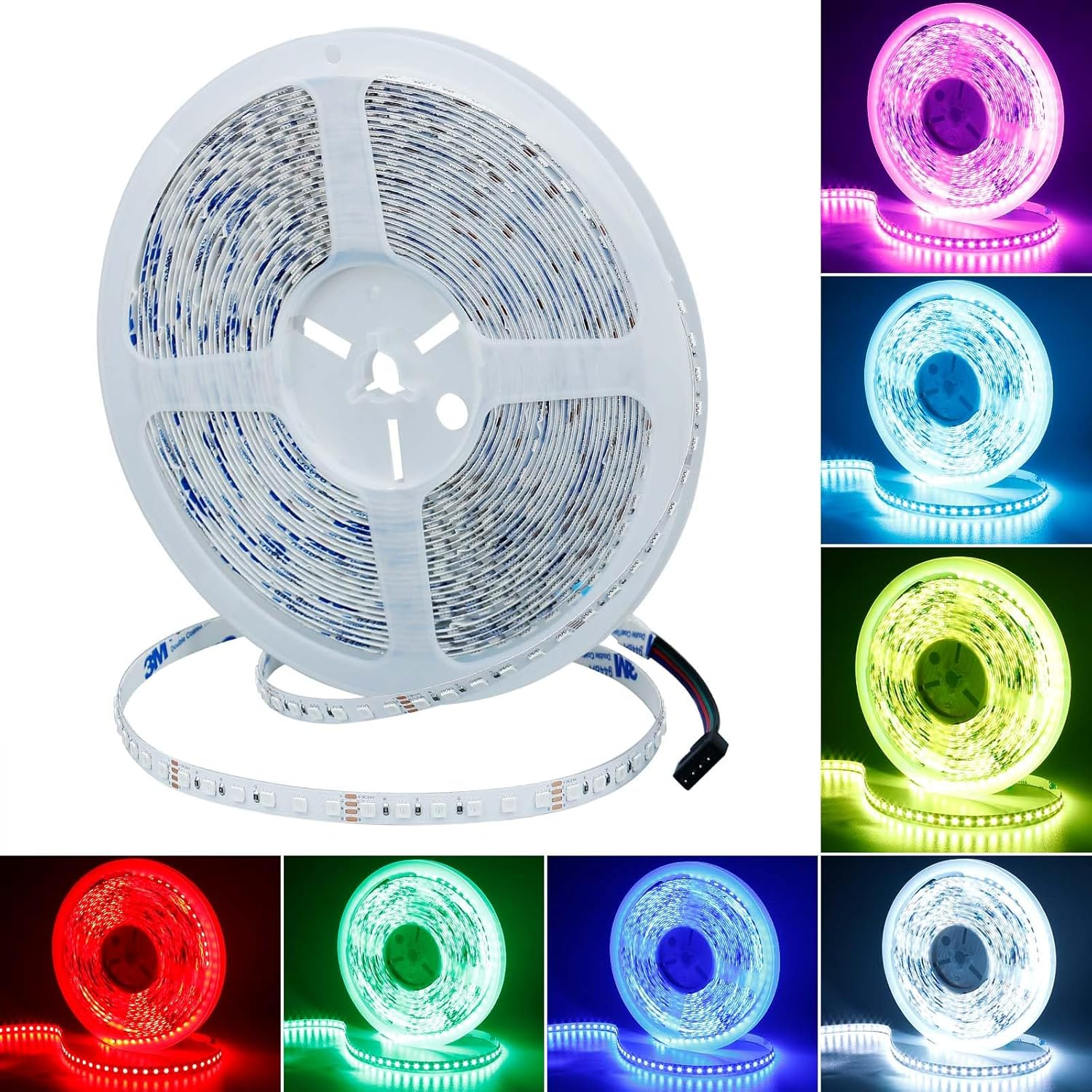 GOMING 24V 10M RGB LED Strip 120W High Density 1200LED 3535SMD High Brightness IP20 Not Waterproof Flexible Cuttable LED Strip for Home Decoration (Power Supply and RGB Controller Not Included) image number 5