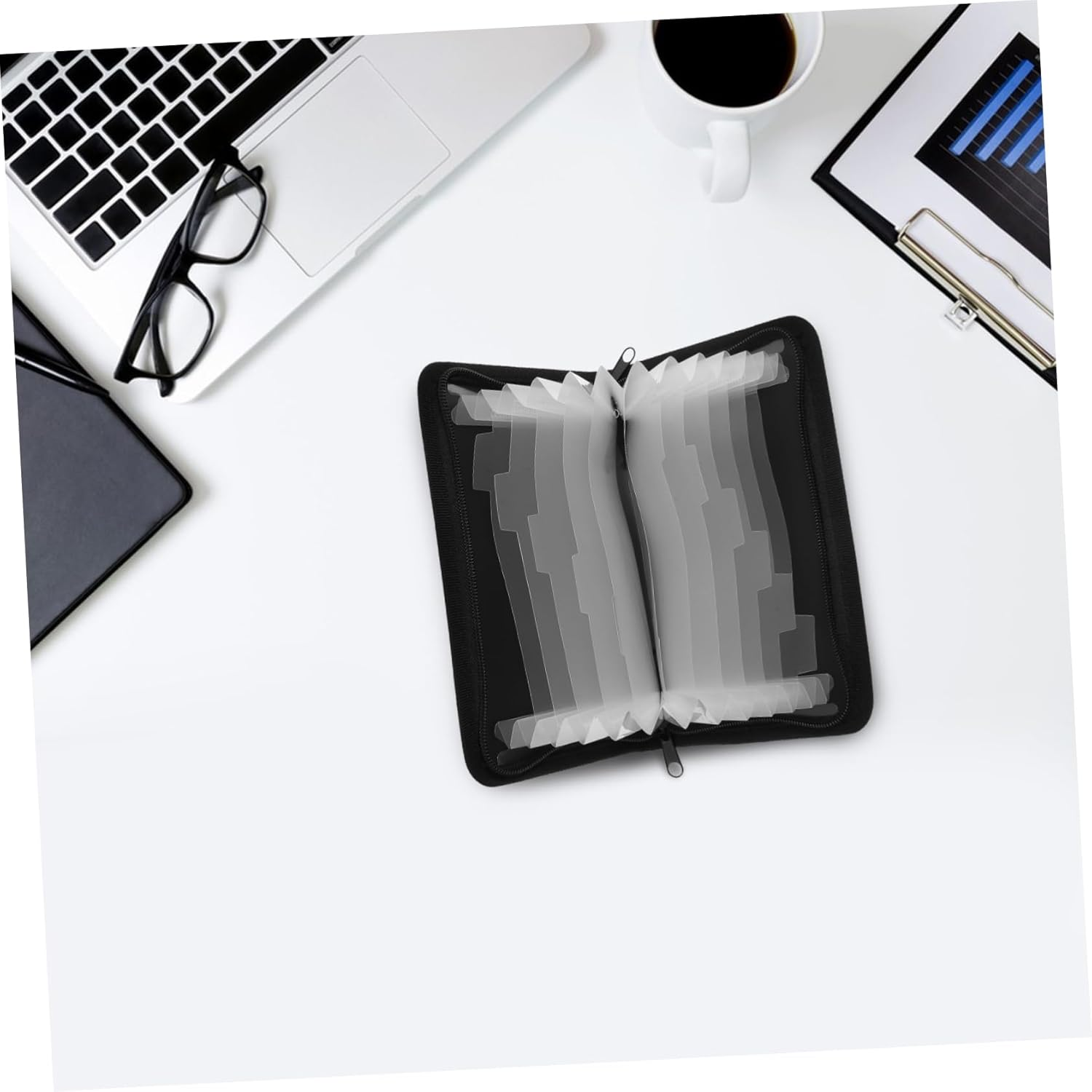 TOYZFRIENDY Mini Accordion File Organizer Portable Zipper Closure Document Storage with Multiple Layers Important Papers Organizer for Systematic Organization and Convenient Portability image number 5