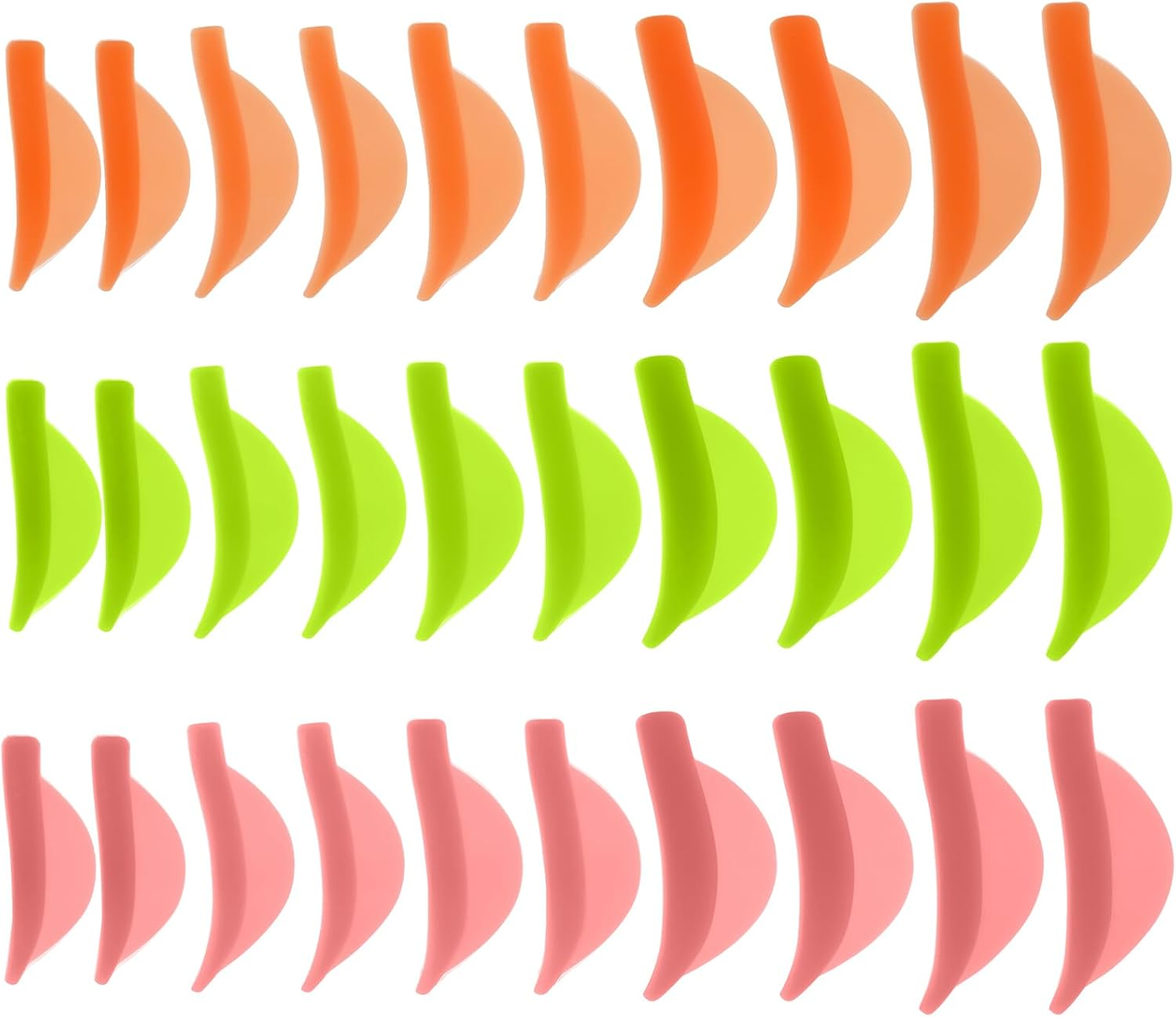 Oruola Pack of 30 Eyelash Lifting Pads, Eyelash Lifting Pads, Self-Adhesive Silicone Lash Lifting Accessories, Perm Pad for Lower Eyelashes with Grooves, Multicoloured Eyelash Lift Bars image number 6