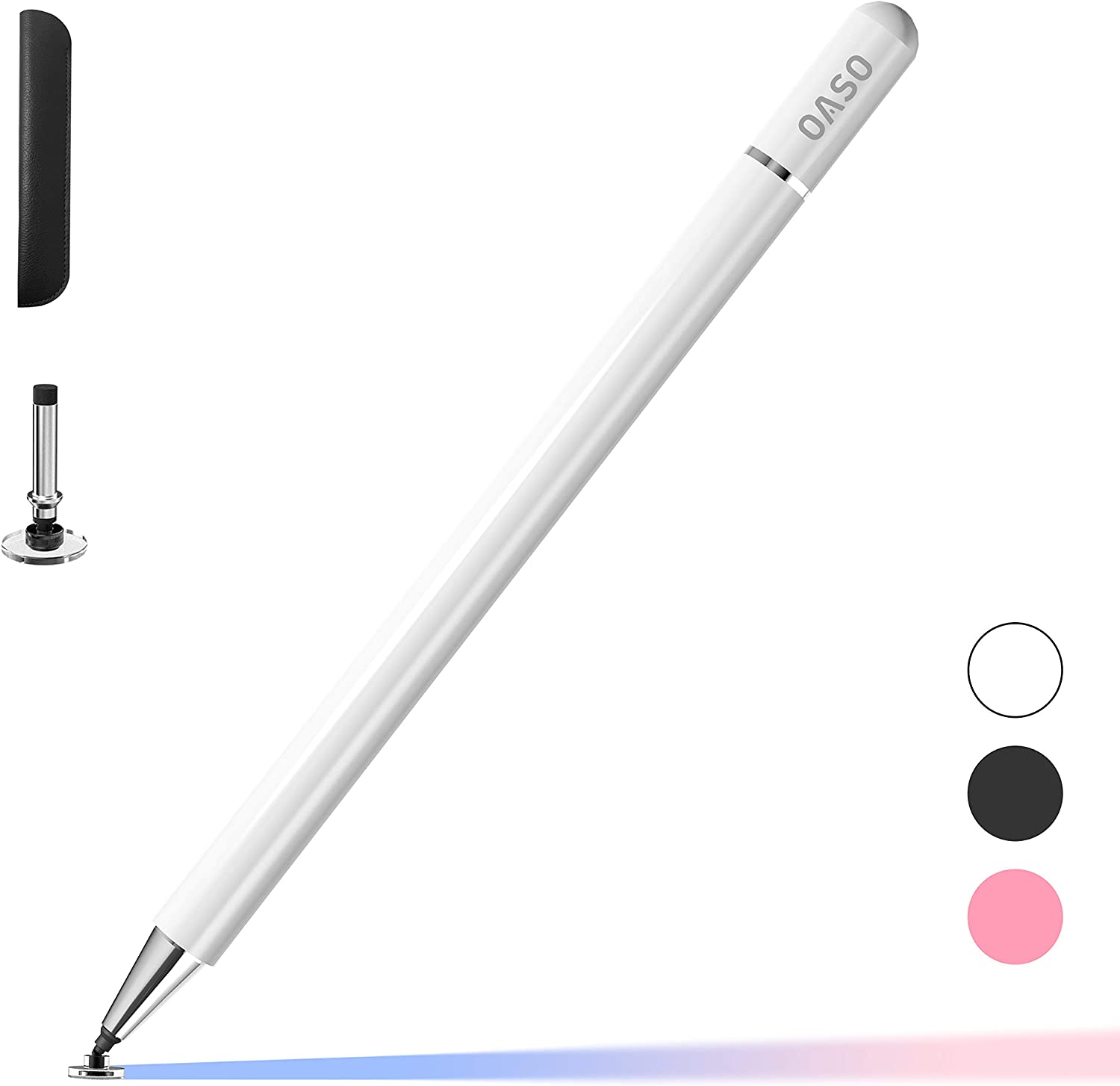 Stylus Pen for Ipad, Disc Tip Pencil Tablet Stylus Compatible with Apple Ipad Pro/Ipad 6/7/8Th/Iphone/Samsung Galaxy Tab A7/S7/All Touch Screens (White)