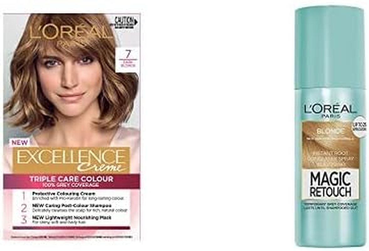 L'Oreal Paris Excellence Hair Colour & Magic Retouch Root Concealer Duo