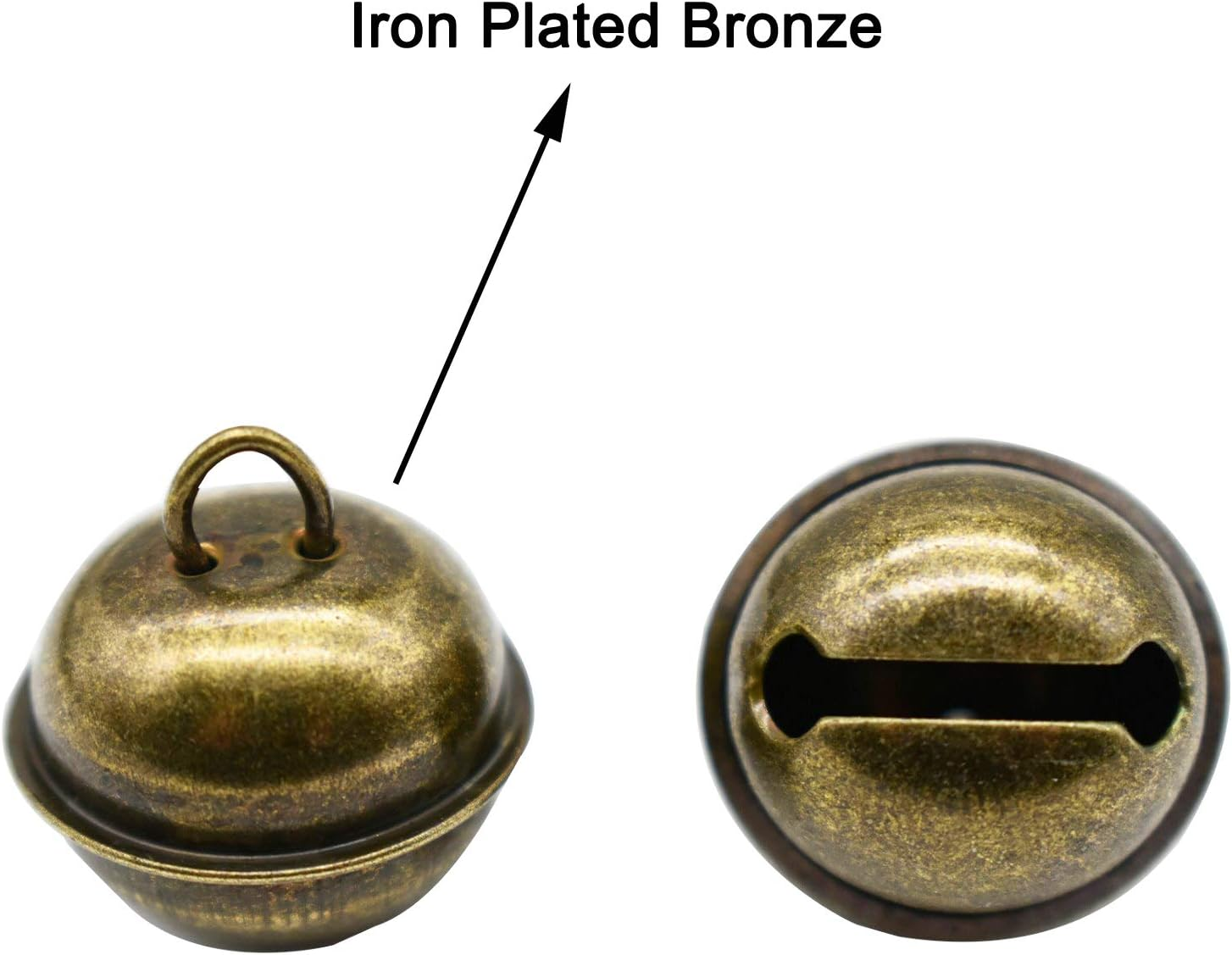 Maydahui 20PCS Vintage Jingle Bell 1 Inch (22Mm) Antique Decorative Tone Copper Bell for Pet Dog Cat Pendants Christmas Tree Crafts Decoration image number 6