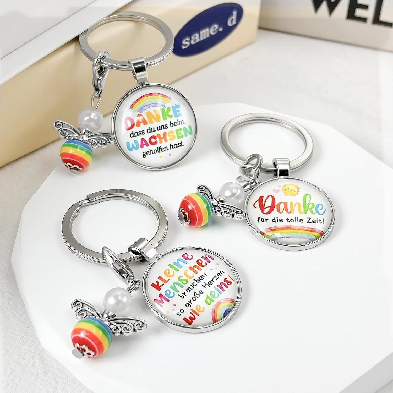 Teacher Canvas Cosmetic Bag with Keyring, 6 Sets image number 2