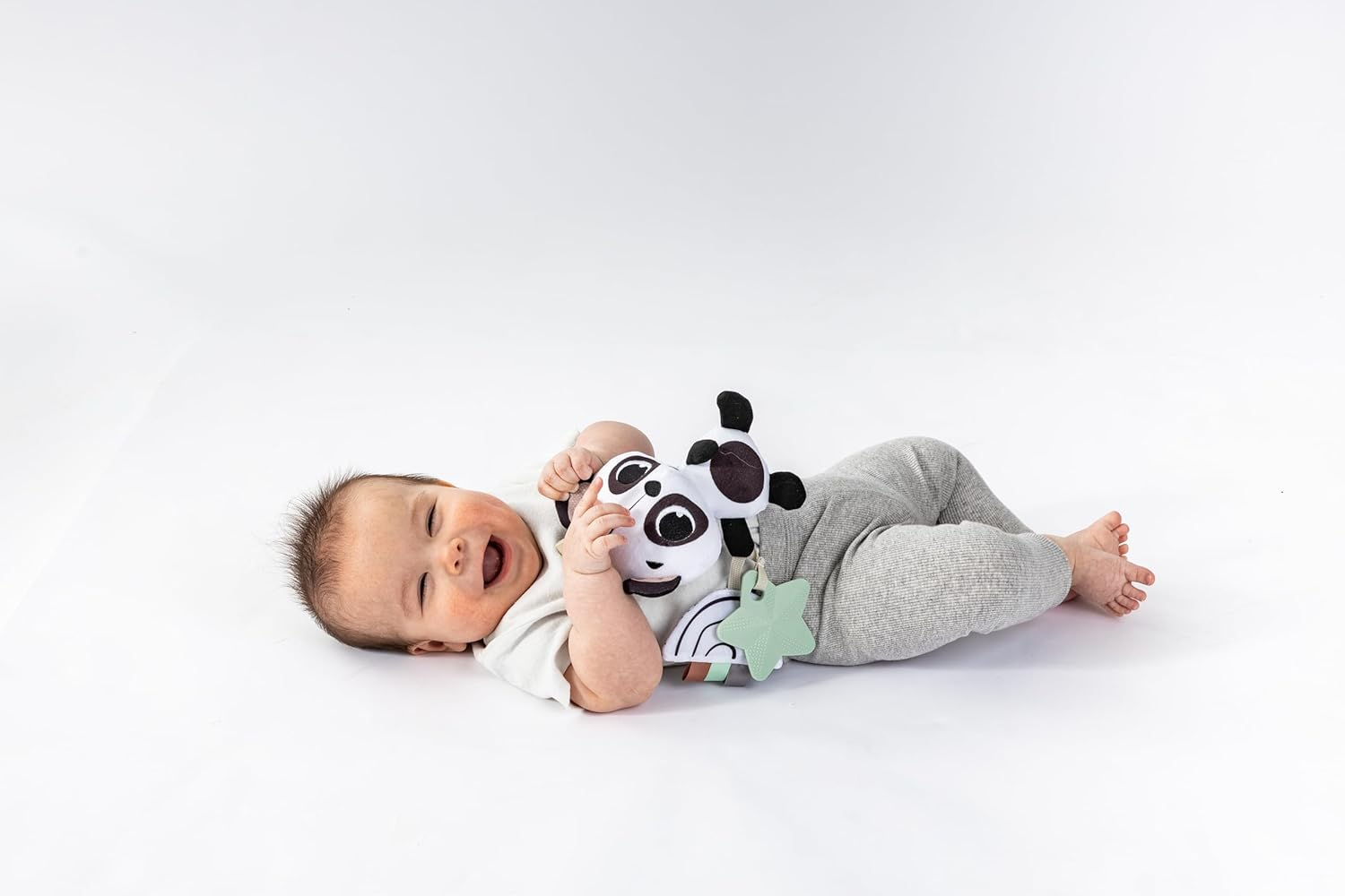 Tiny Love Take along Musical Panda, Black & White Decor Tiny Love 'George' Black & White Rolling Toy 3M+ image number 4