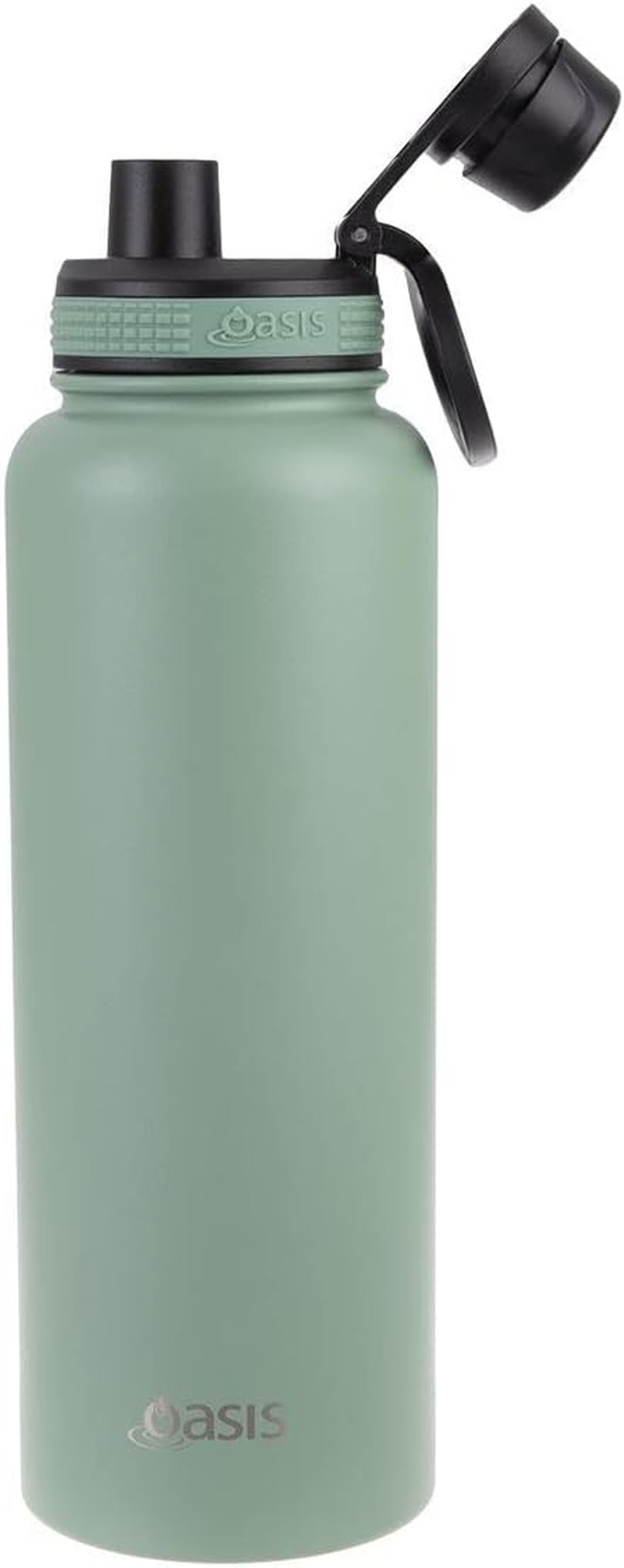 Oasis OASIS Stainless Steel Challenger Sports Bottle with Screw Cap 1.1L - SAGE Green image number 1