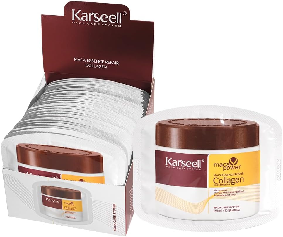 Karseell Hair Mask Treatment Collagen with Argan Oil Deep Repair Conditioner, 25Ml/ 0.34Oz 24 Pack image number 3
