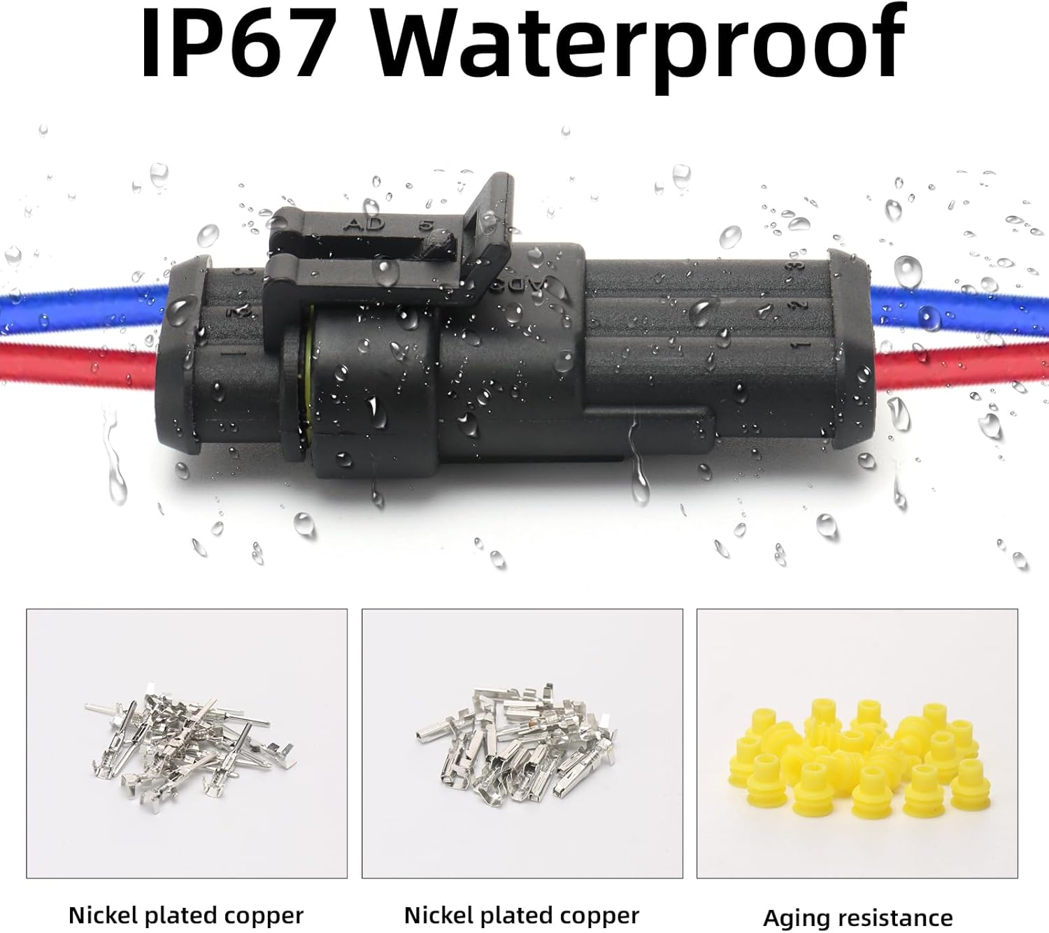 DIANN DIANN Waterproof Car Electrical Connector Terminals 708Pcs Automotive Electrical Wire Connector Plug Kit 1/2/3/4 Pin Connectors Male and Female image number 4