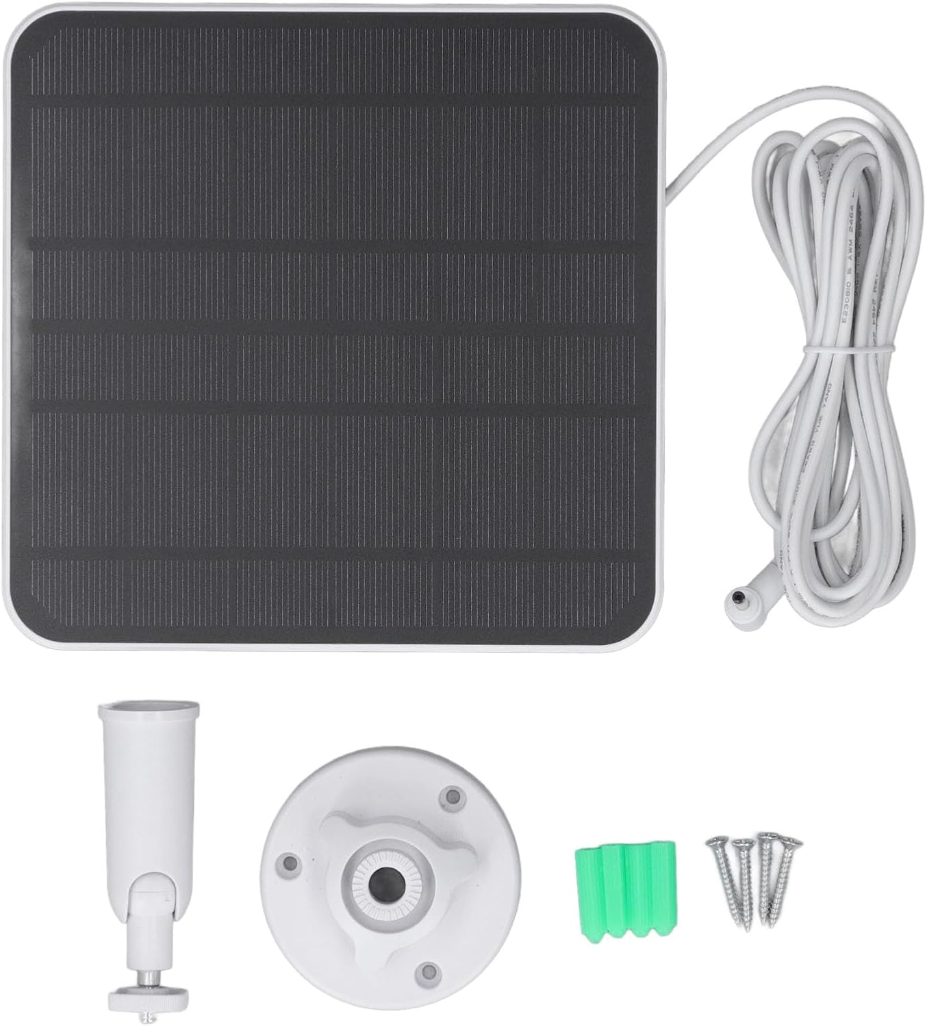 Solar Panel for Outdoor Security Camera, 12W Solar Panel for Ring Spotlight Camera, for Stick up Cam Battery, IP65 Weatherproof Solar Powered, Wall Mount (Black)