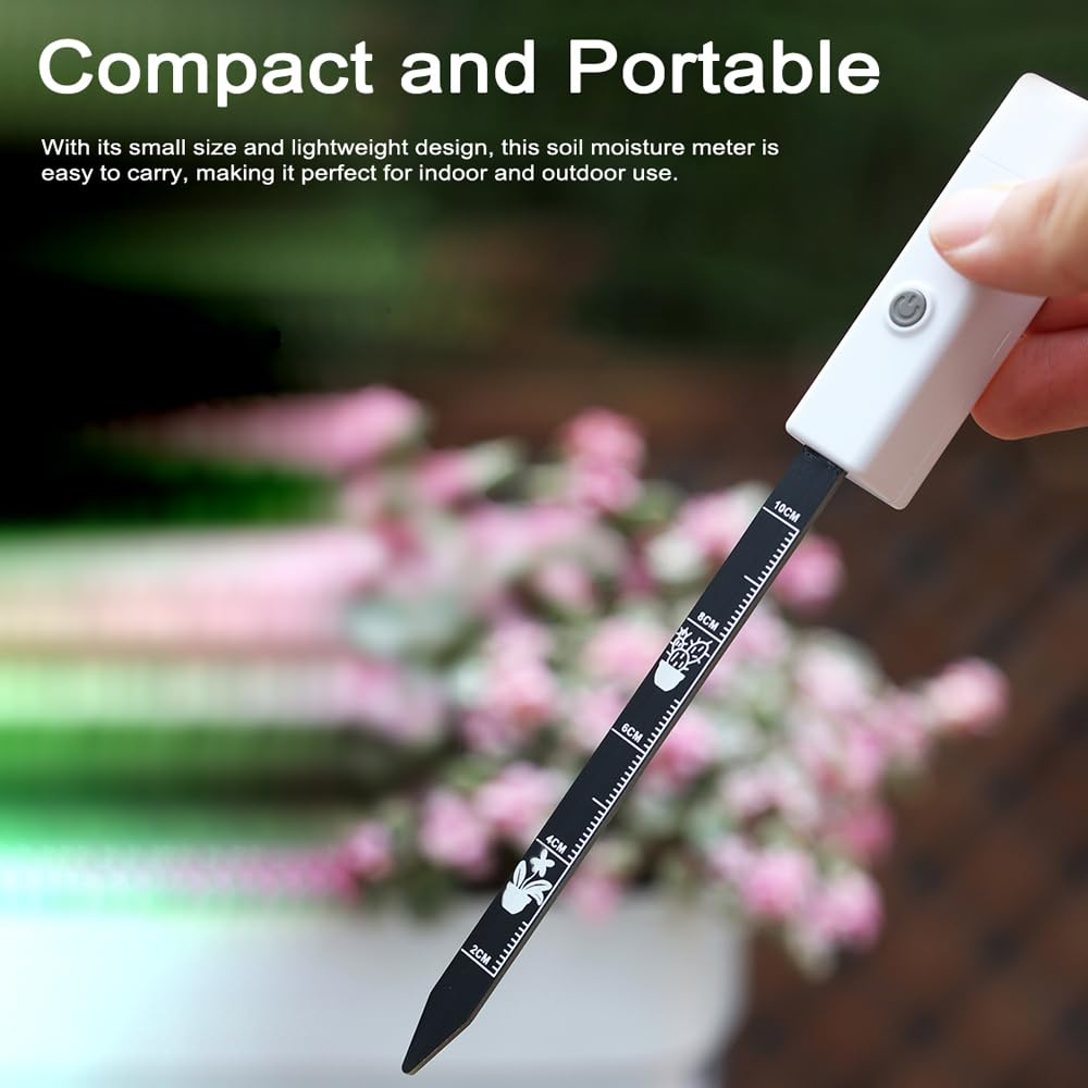 Portable Soil Tester for Home Gardening Plant Light Alarm Humidity Hygrometer image number 6