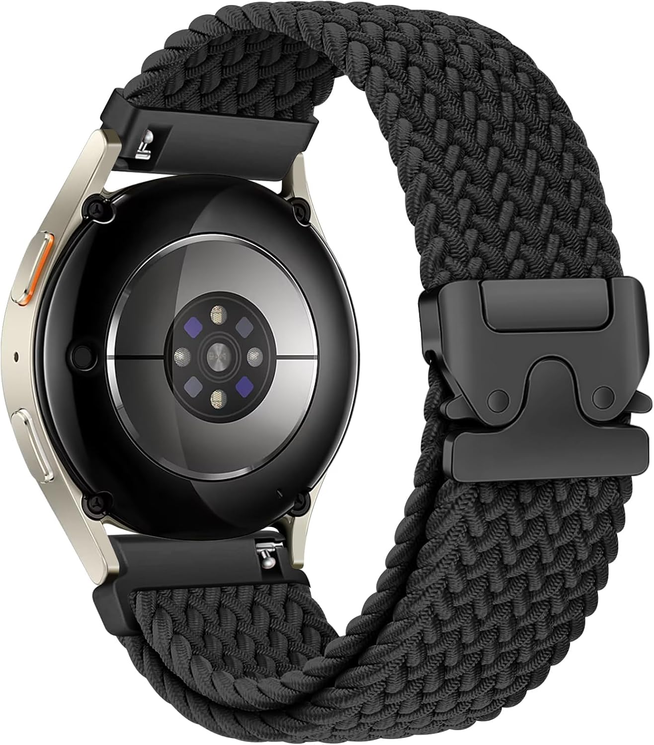 20Mm Braided Solo Loop for Samsung Galaxy Watch 7 FE 6 5 4 40Mm 44Mm/Watch 6 4 Classic Band 42Mm 46Mm 43Mm 47Mm/Galaxy Watch 5 Pro Band 45Mm/Active 2,Parachute Buckle Elastic Soft Nylon Sport Band