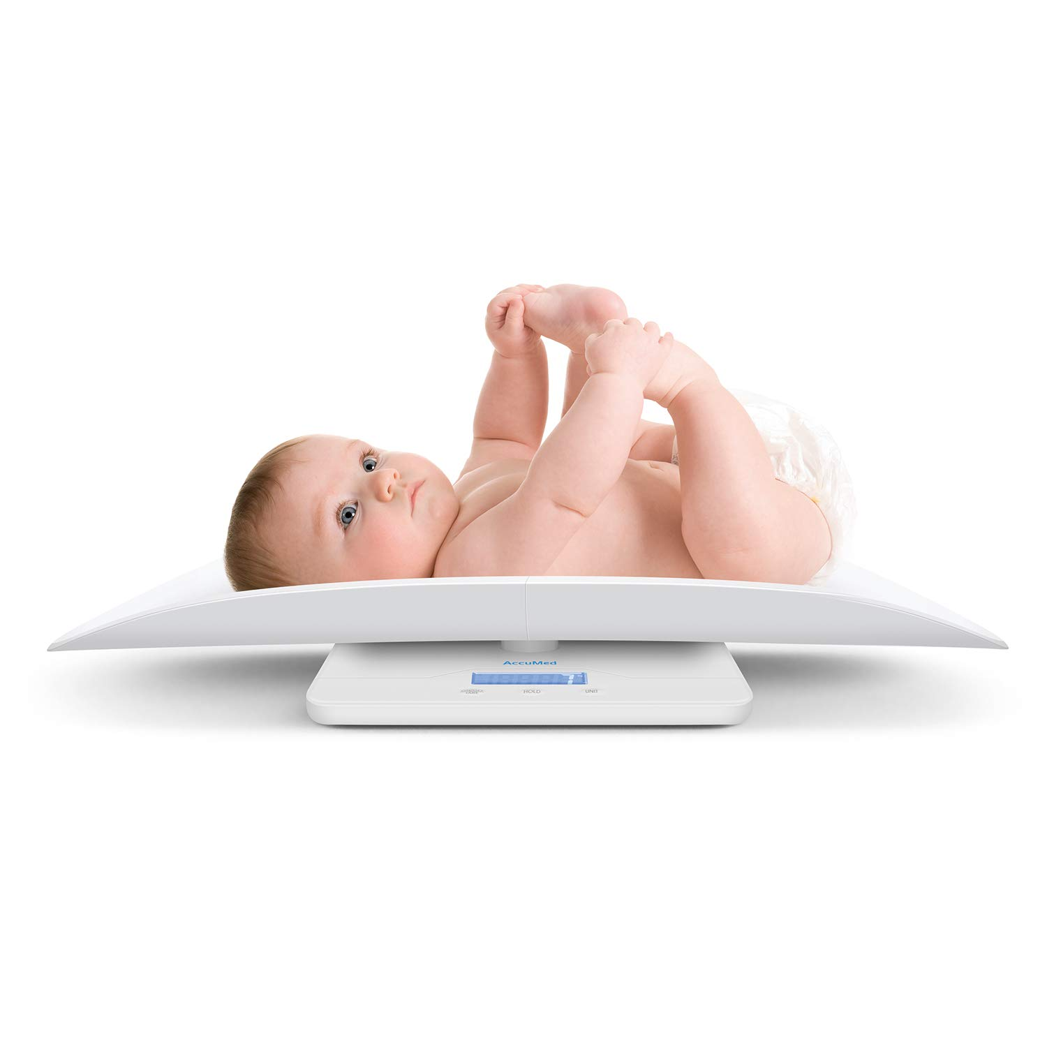Accumed Baby Scale, Pet Scale, Multi-Function Toddler Scale, Digital Baby Scale, Blue Backlight, Weight and Height Track image number 1