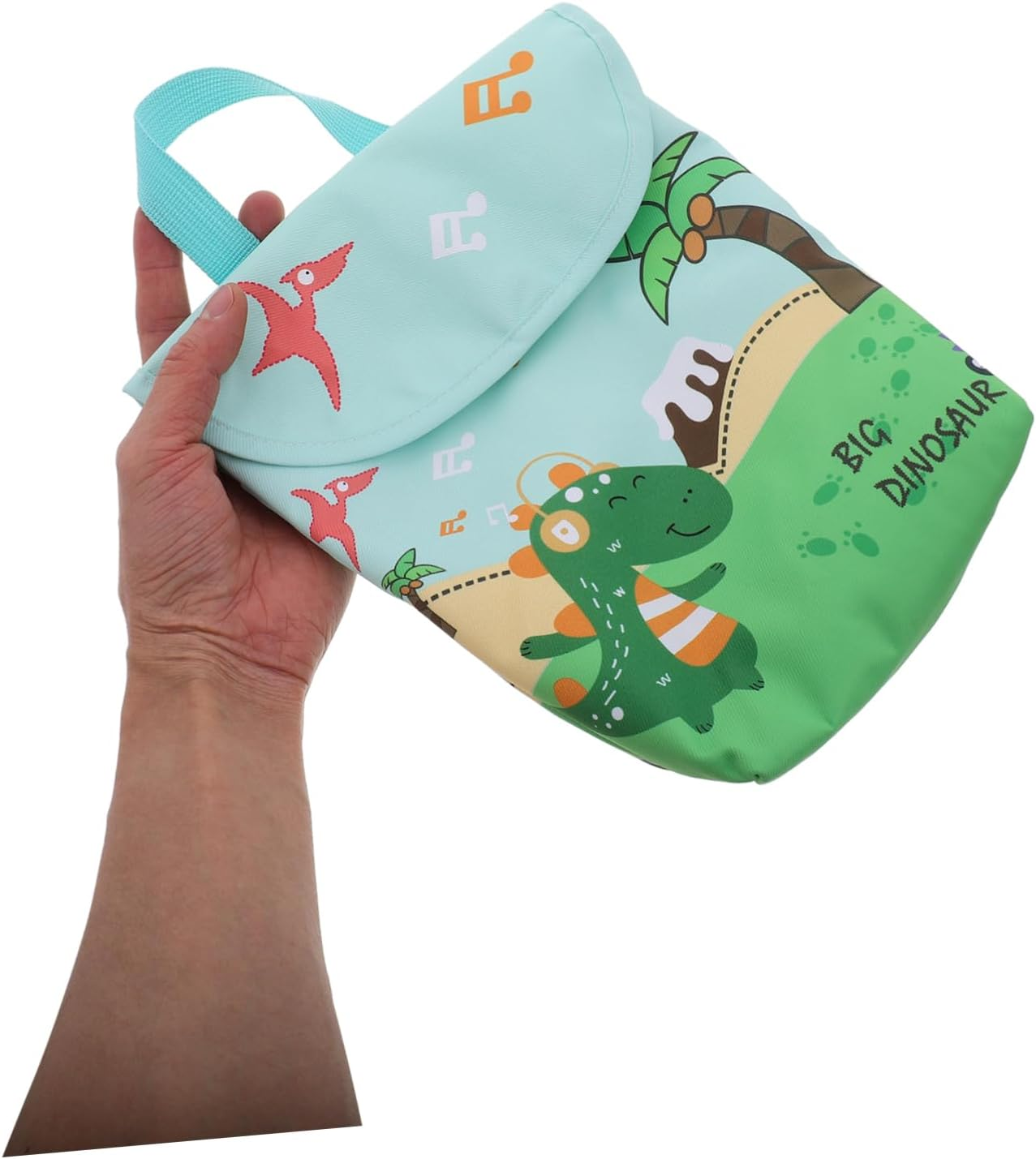 Vaguelly Essential Diaper Bag Organizer for Portable Nursery Storage Pouch Generous Space for Diapers and Essentials Convenient Hanging Design Dinosaur image number 3