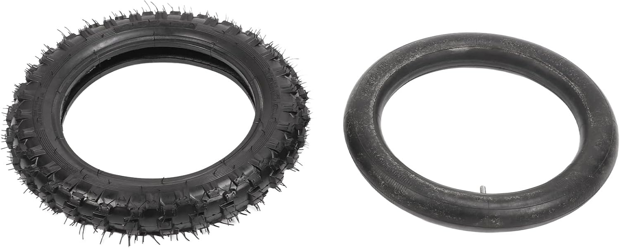 Offroad Motorcycle Tires, Rubber Nylon Flexible Tire Inner Tube Kit, Heavy Duty off Road Tire and Inner Tube Set Fit for Mini Dirt Pit Bike image number 2
