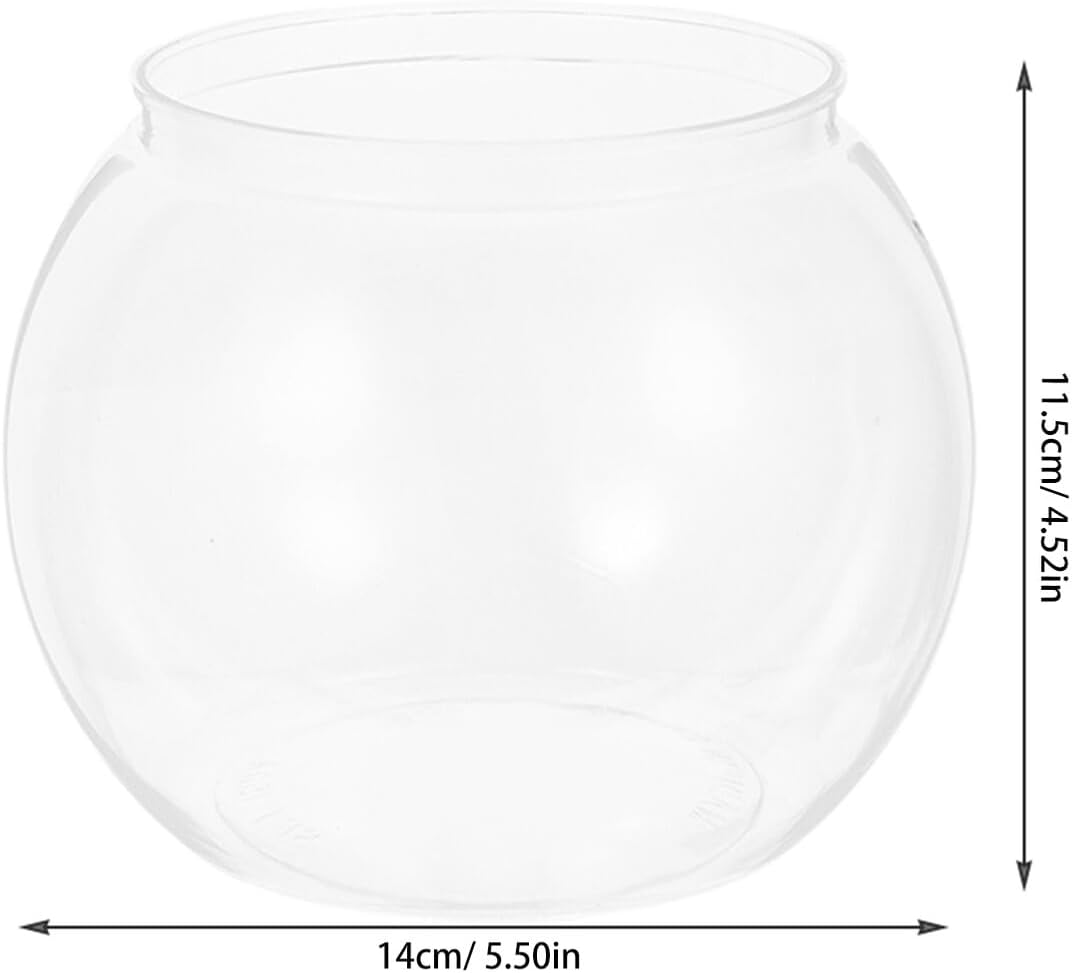 BUGUUYO round Fish Bowl Small Hydroponic Planter Globe for and Aquatic Pets Elegant Floral Container for Wedding Centerpieces Offices and Home Decor