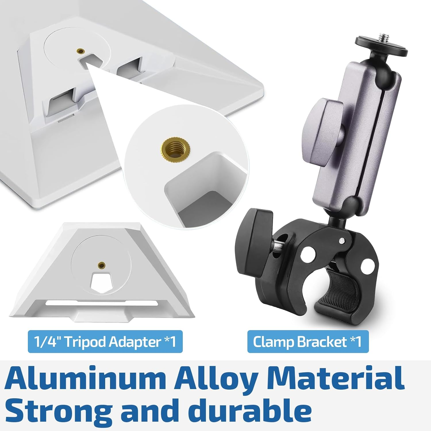 Daboot Starlink Mini Mount - Adjustable Clamp Accessories for Starlink Mini Dish, Fits 2.2&ndash;5CM Poles, Ideal for RV Ladders, Roof Racks, Vans, Boats, Campers, and Outdoor Use image number 6